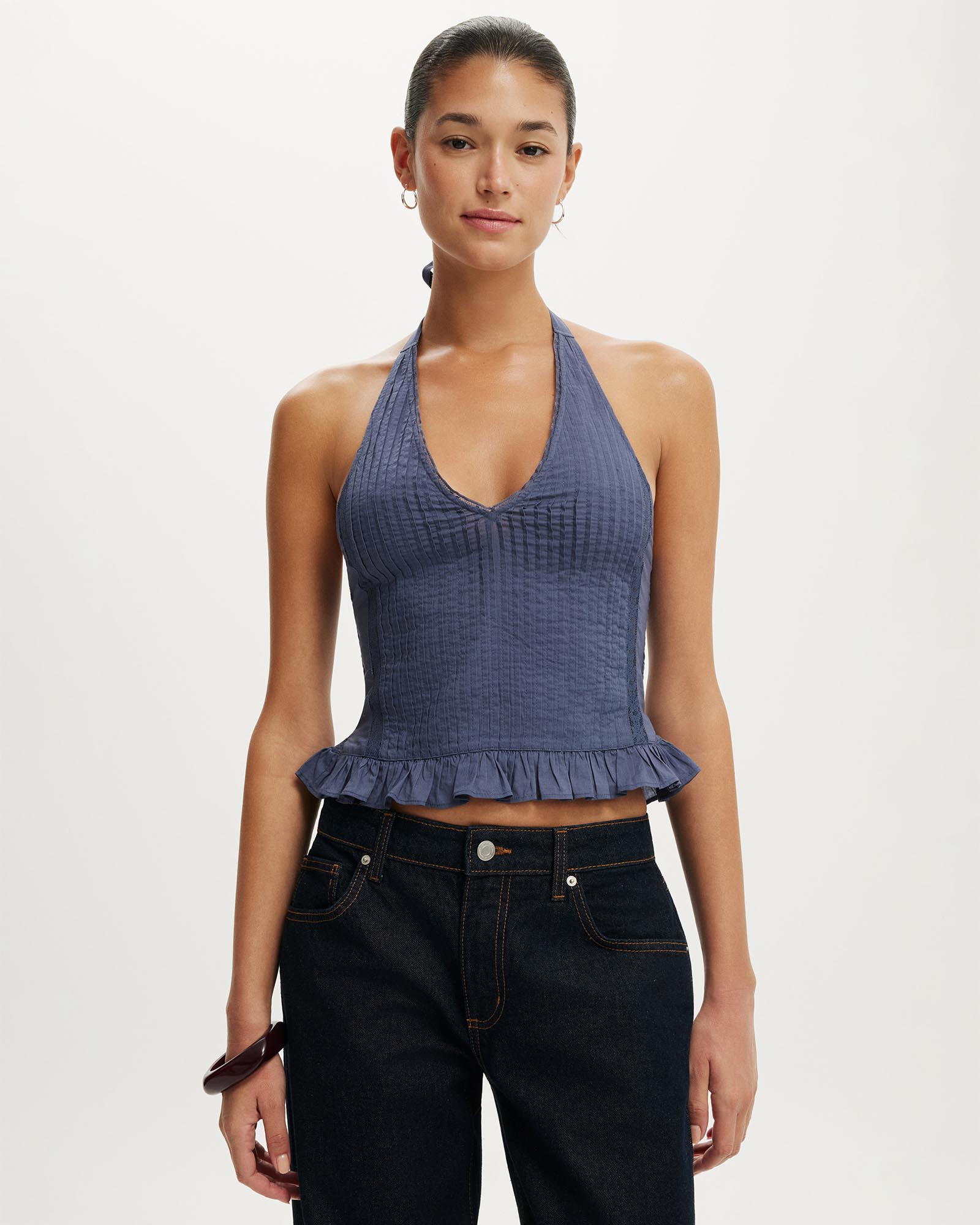 Indigo Halter Top
