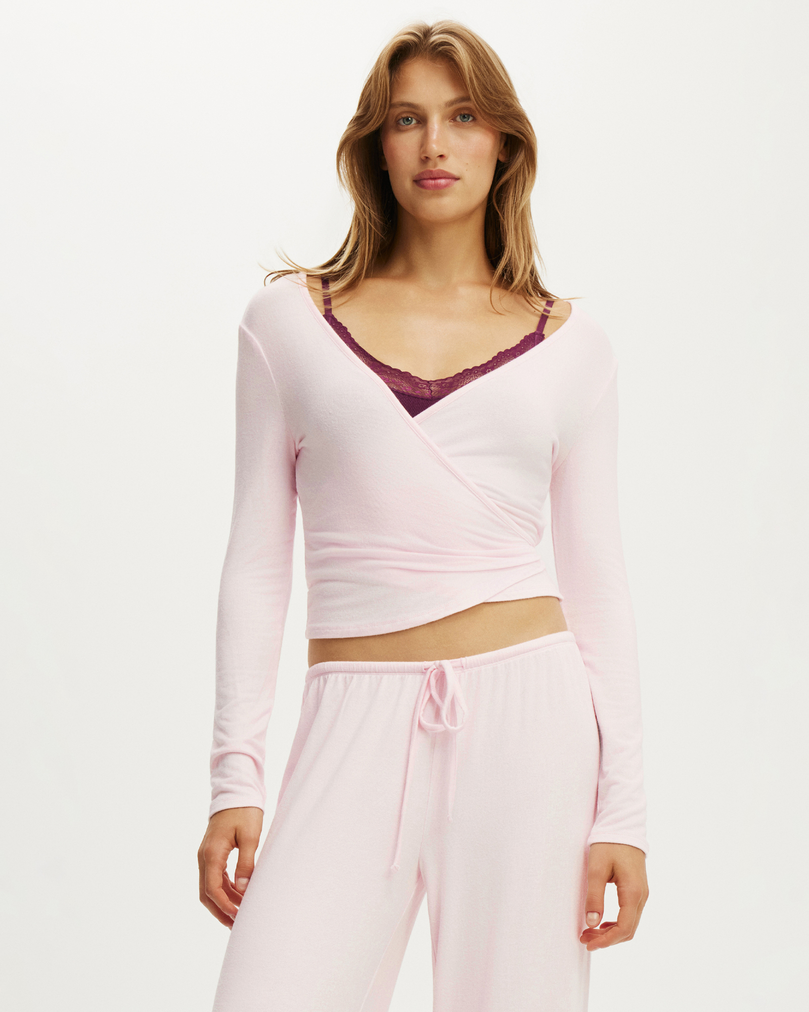 Super Soft Wrap Long Sleeve Top