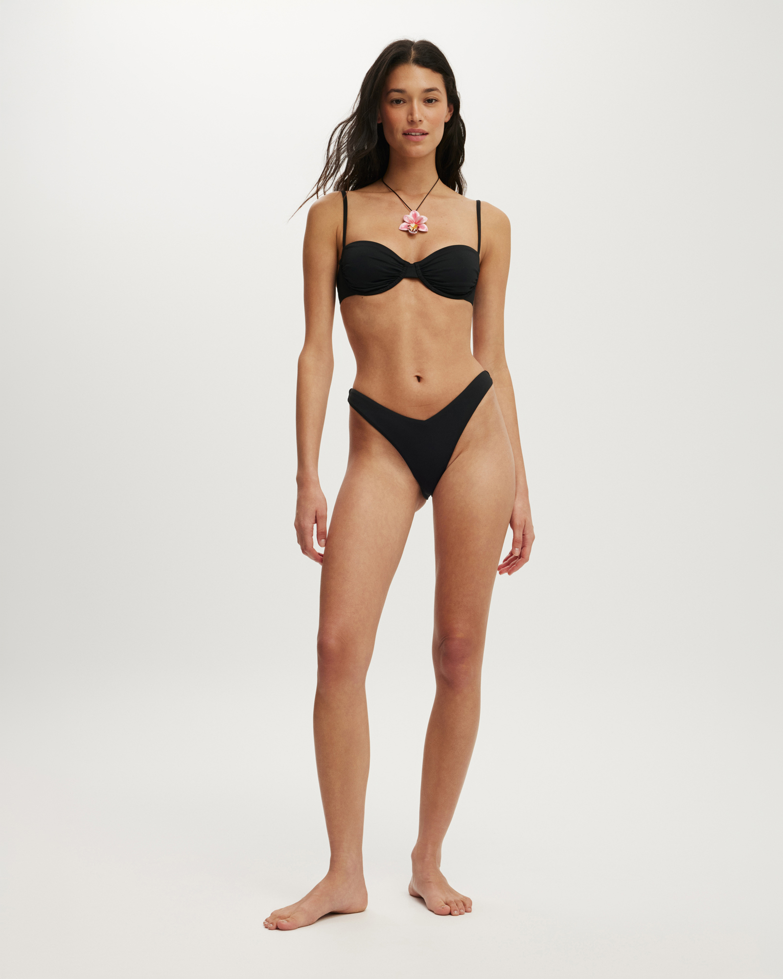 Dip Front High Side Brazilian Bikini Bottoms