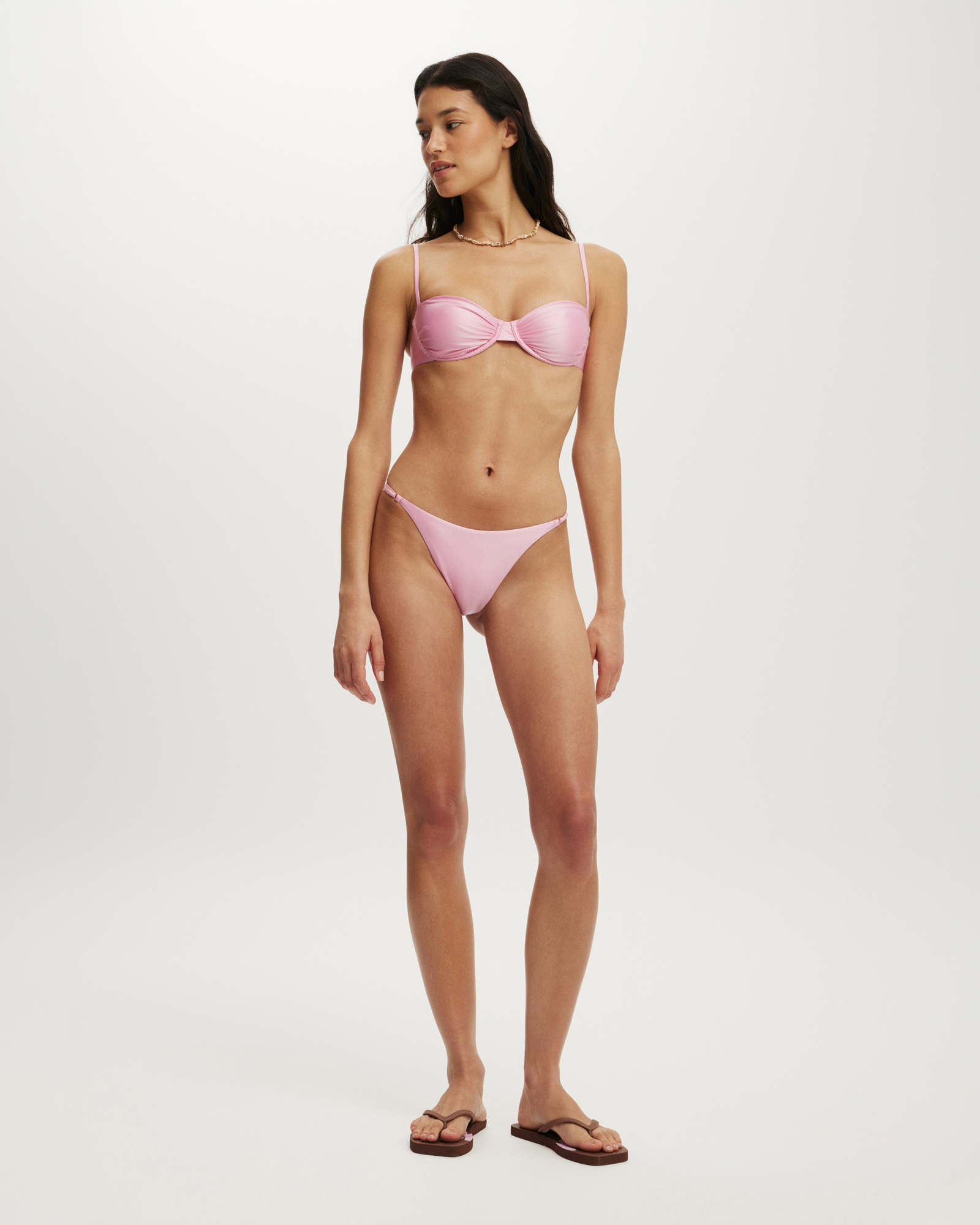 Gathered Thin Strap Balconette