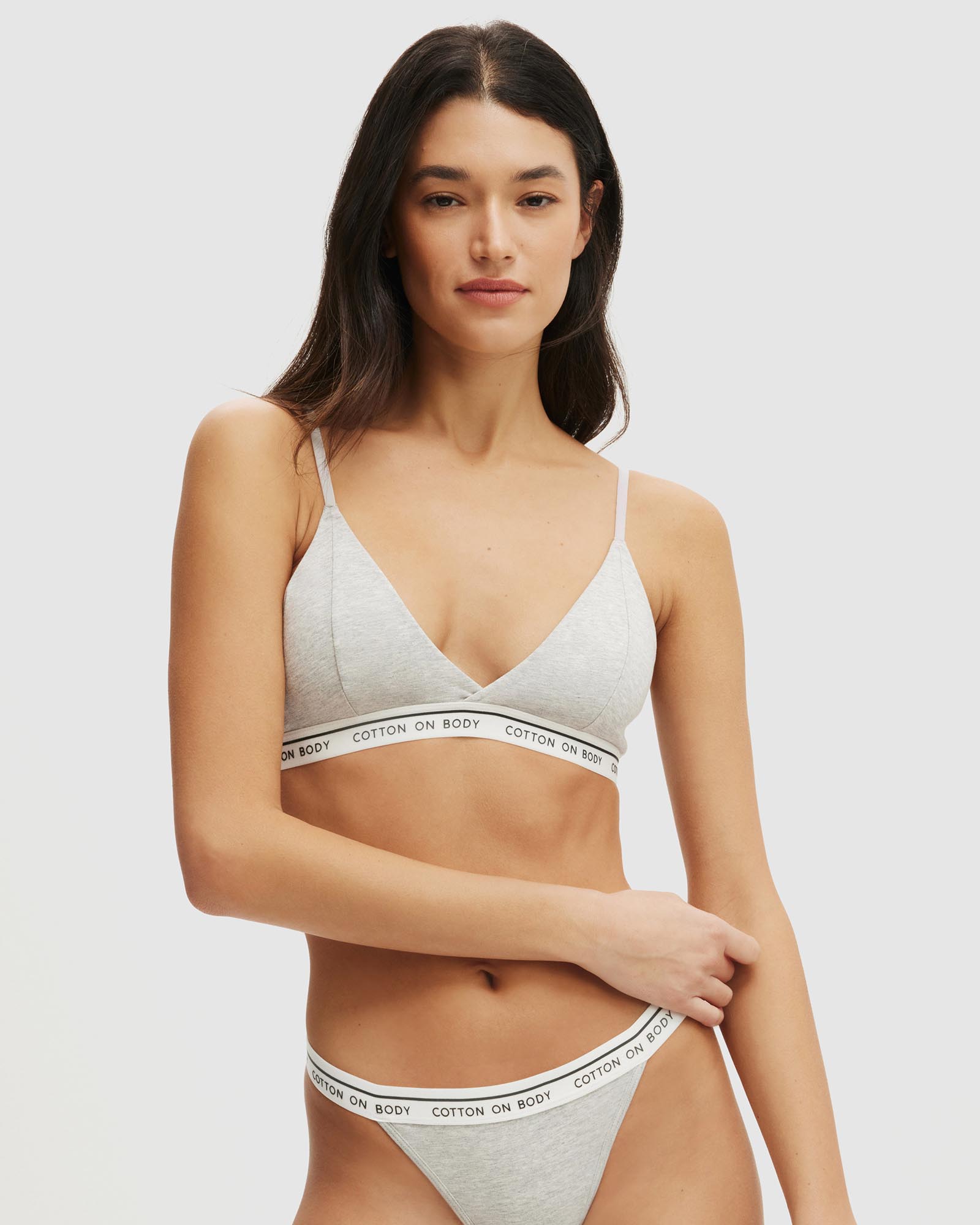 Branded Cotton Cross Over Bralette