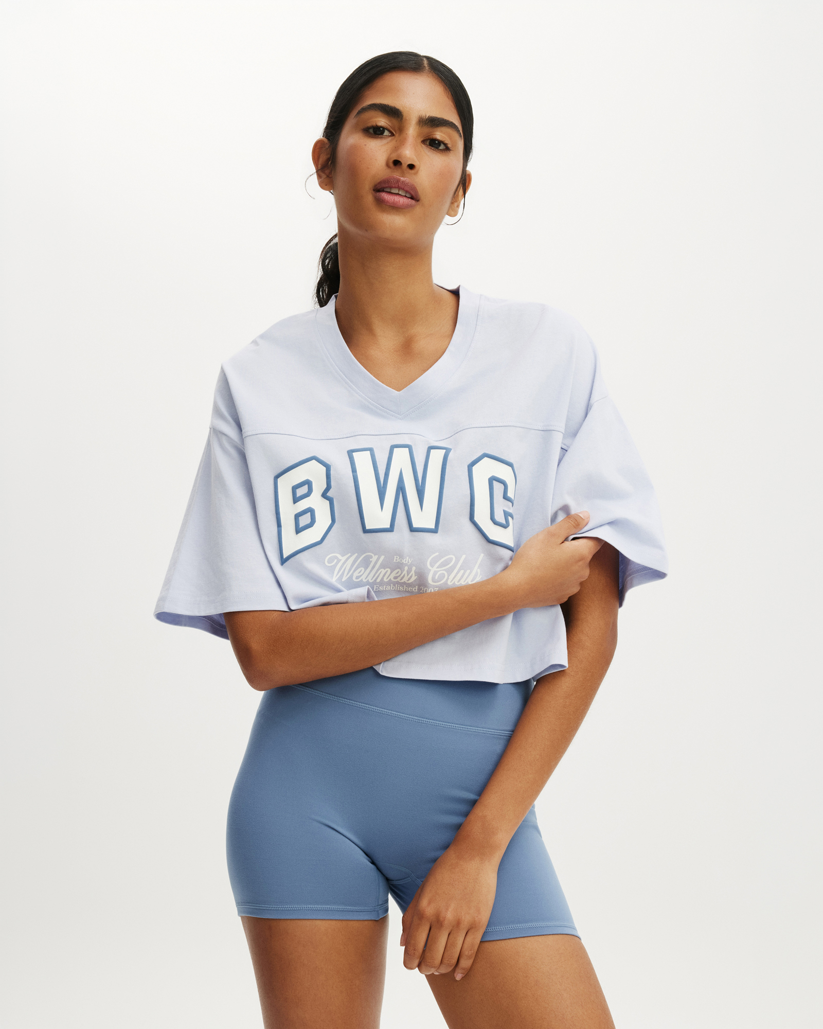 Cropped Graphic Sporty Tee