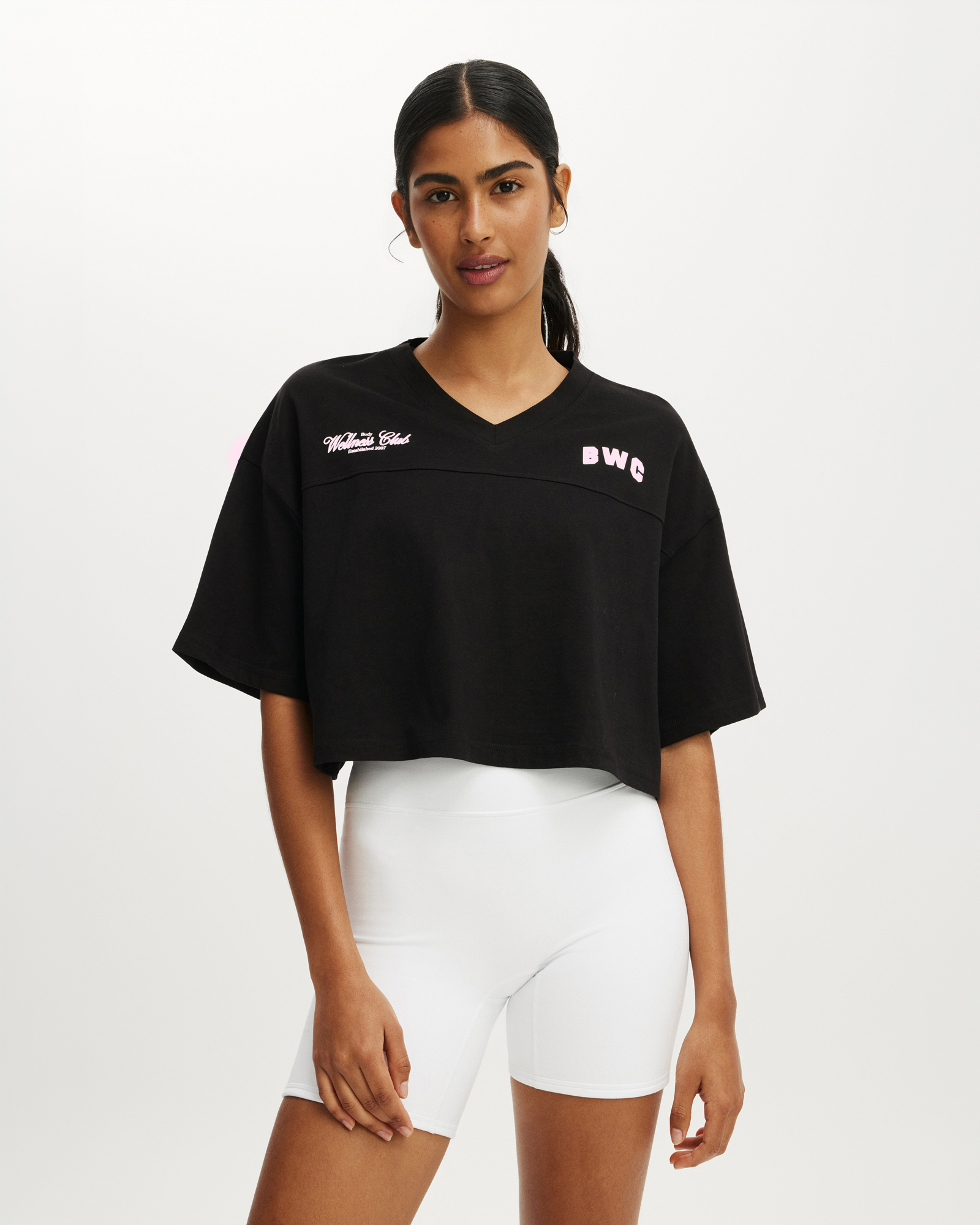 Cropped Graphic Sporty Tee