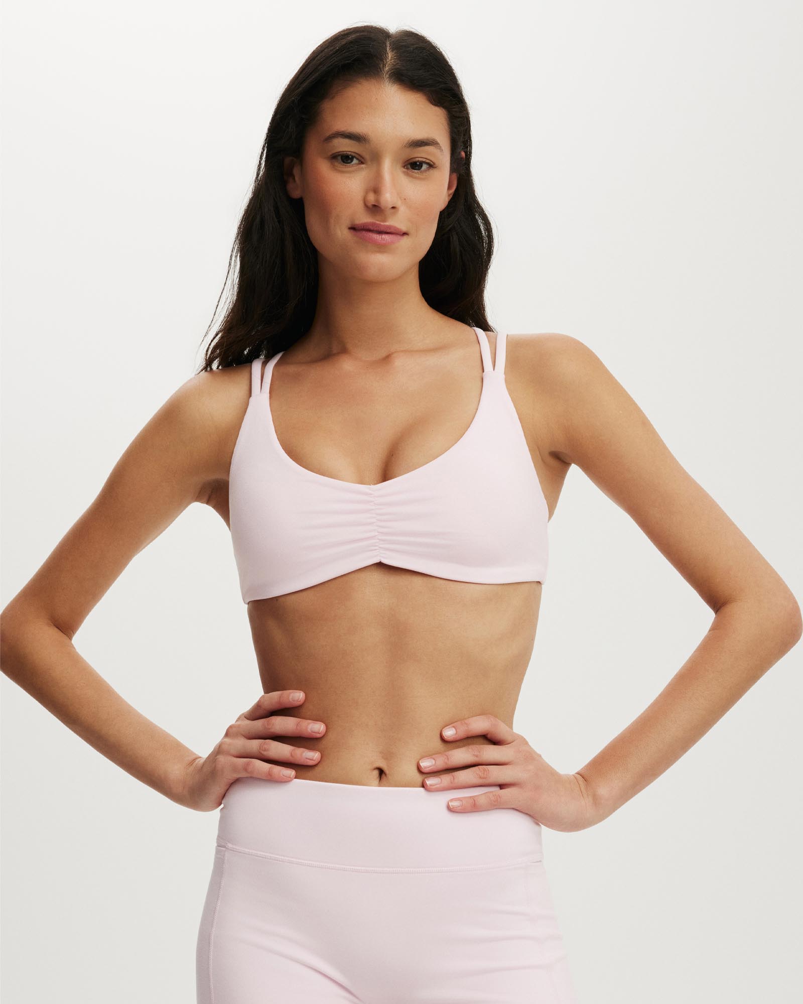 Ultra Soft Scrunch Front Strappy Crop
