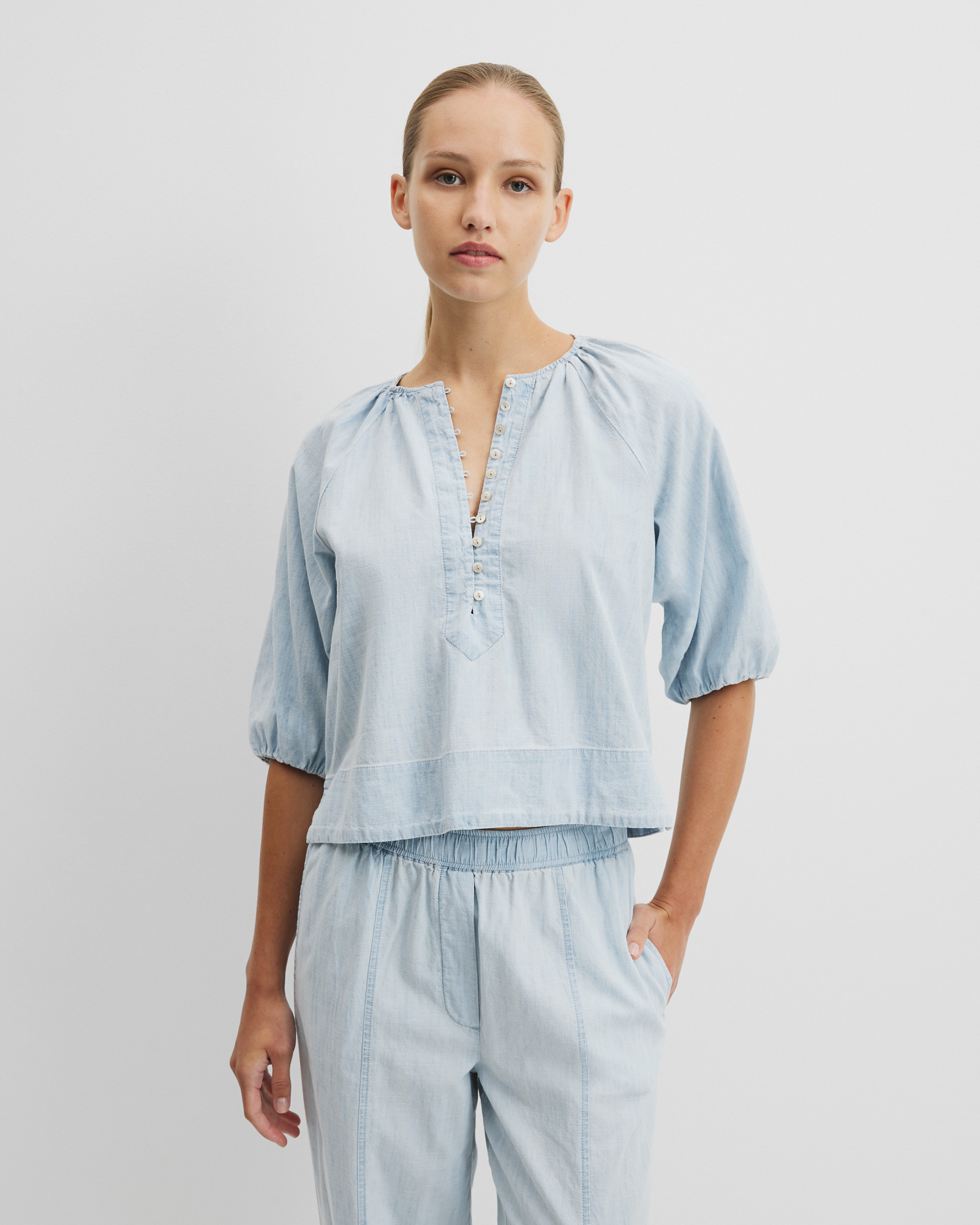 Gathered Cotton Top