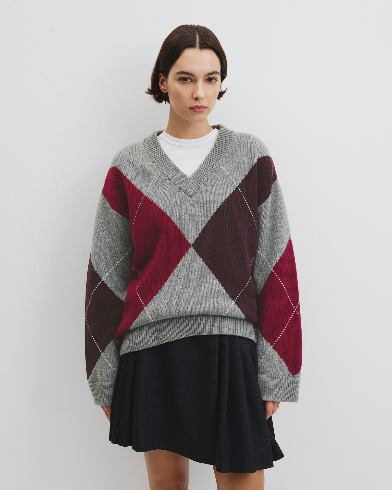 Extrafine Merino Argyle Knit