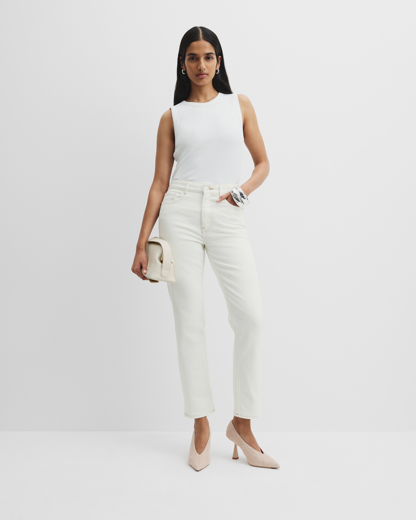 High Rise Slim Leg Jean