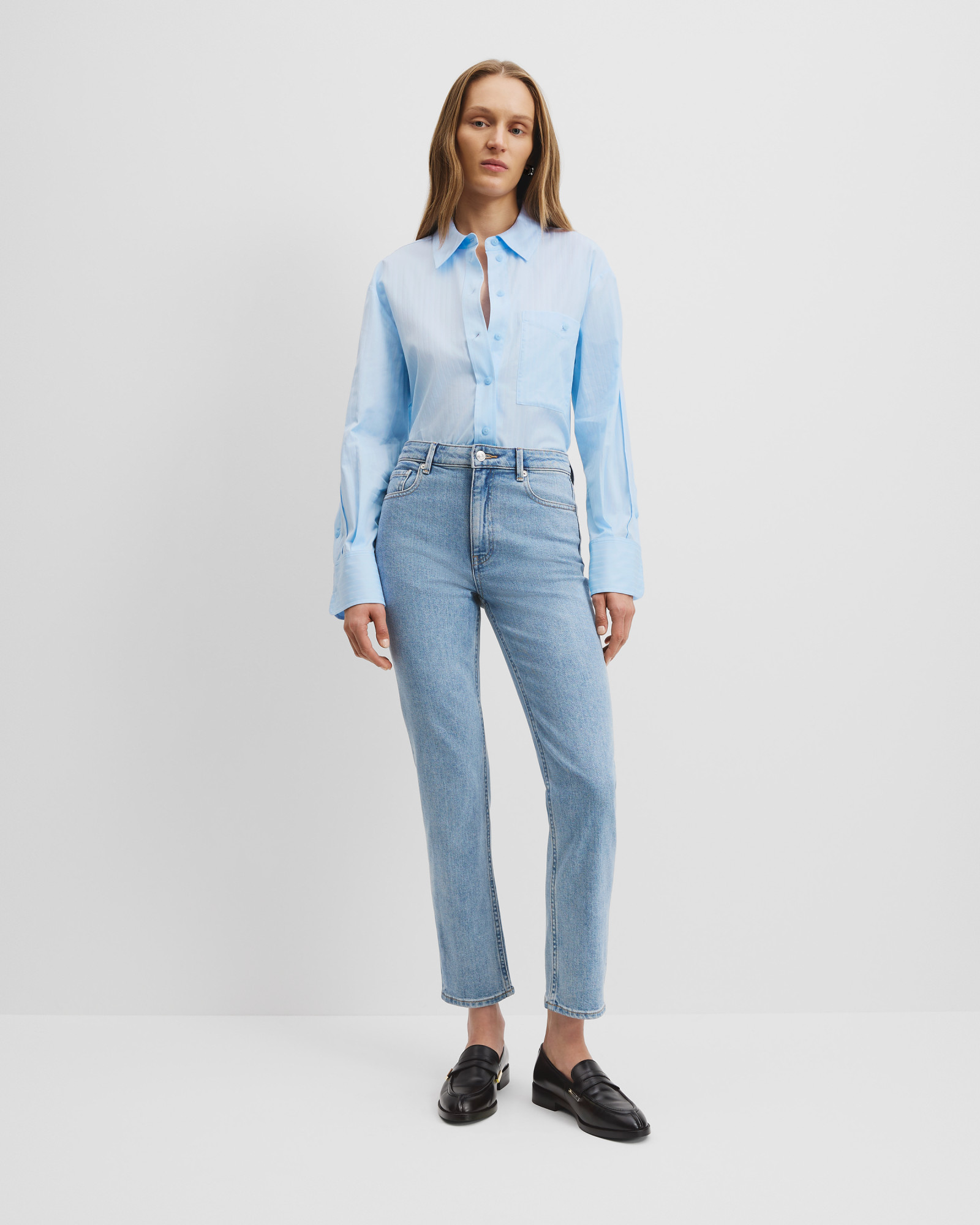 High Rise Slim Leg Jean