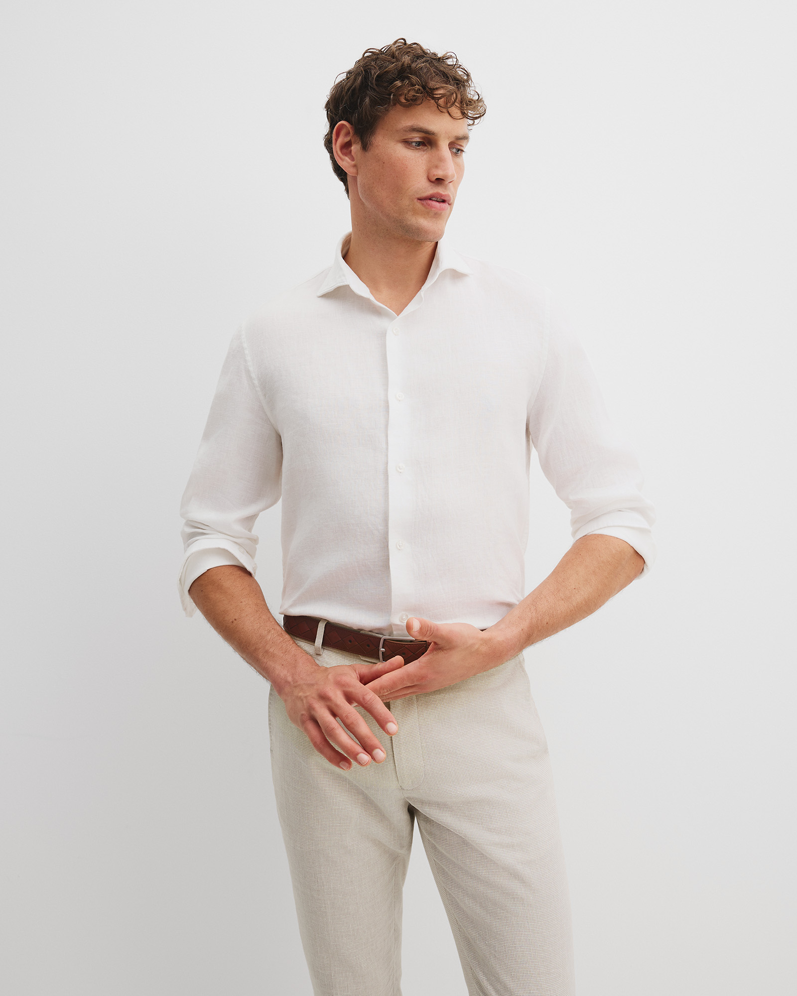 Tailored Fit Organically Grown Linen Shirt