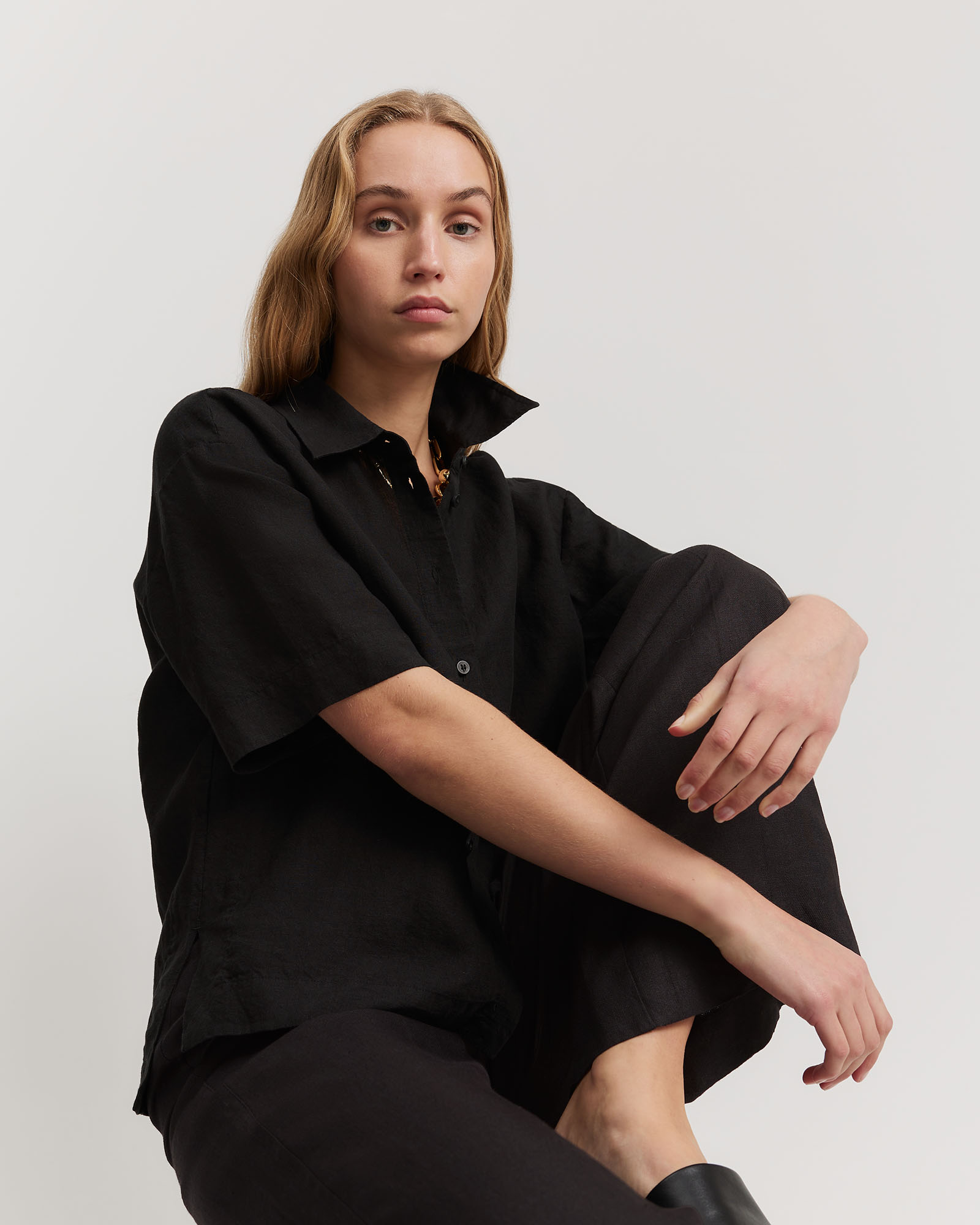 Organically Grown Linen Short Sleeve Shirt