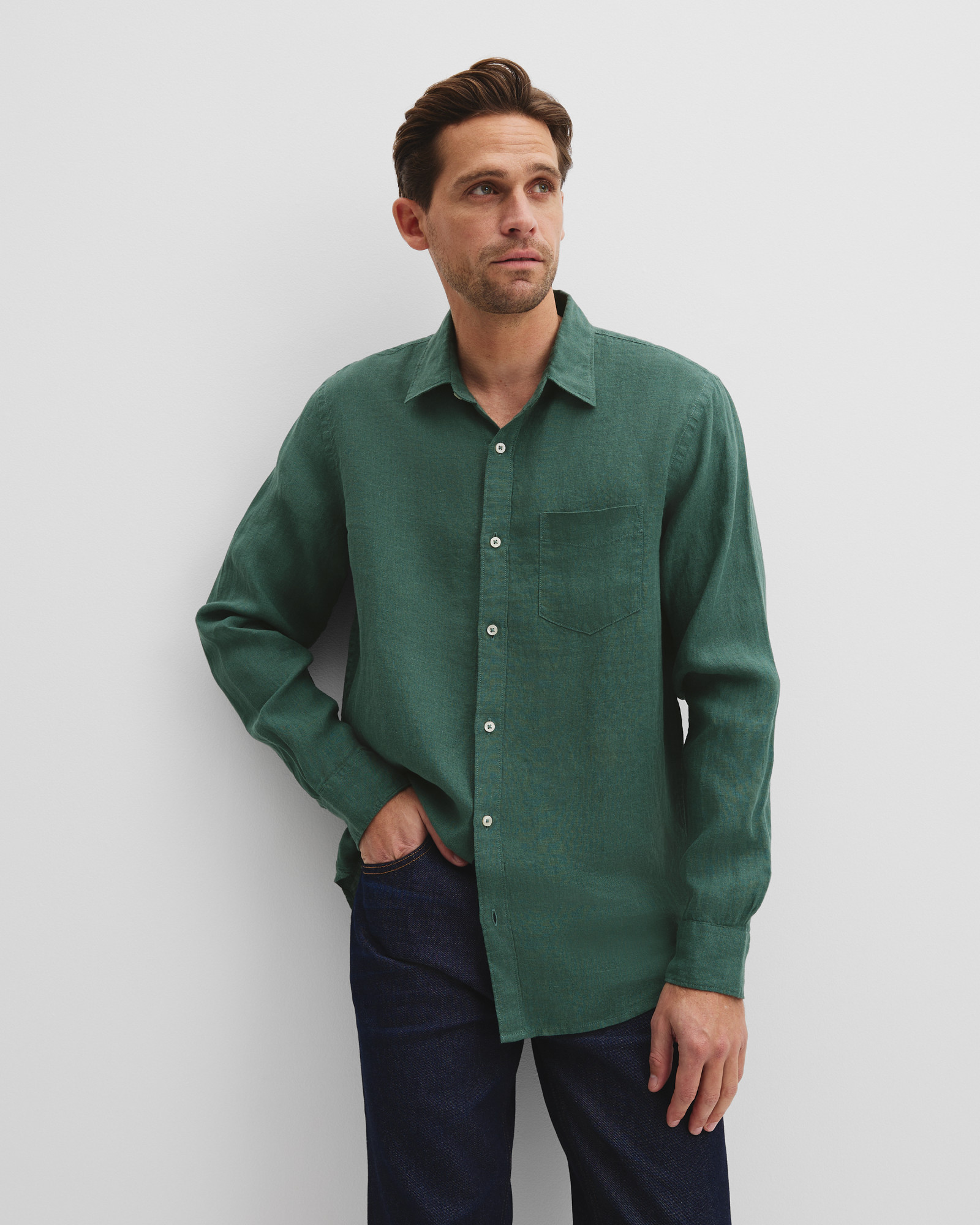 Organically Grown Linen Regular Fit Shirt