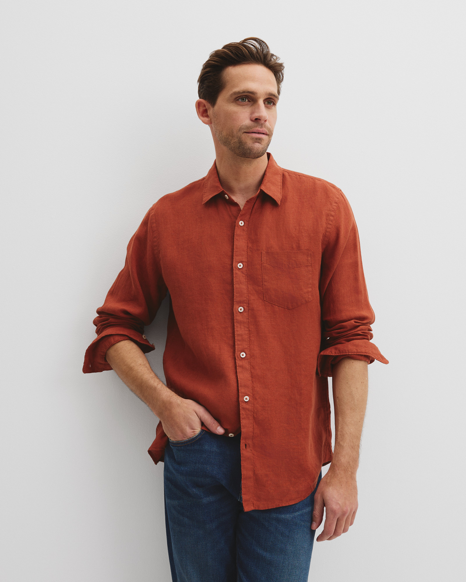 Organically Grown Linen Regular Fit Shirt