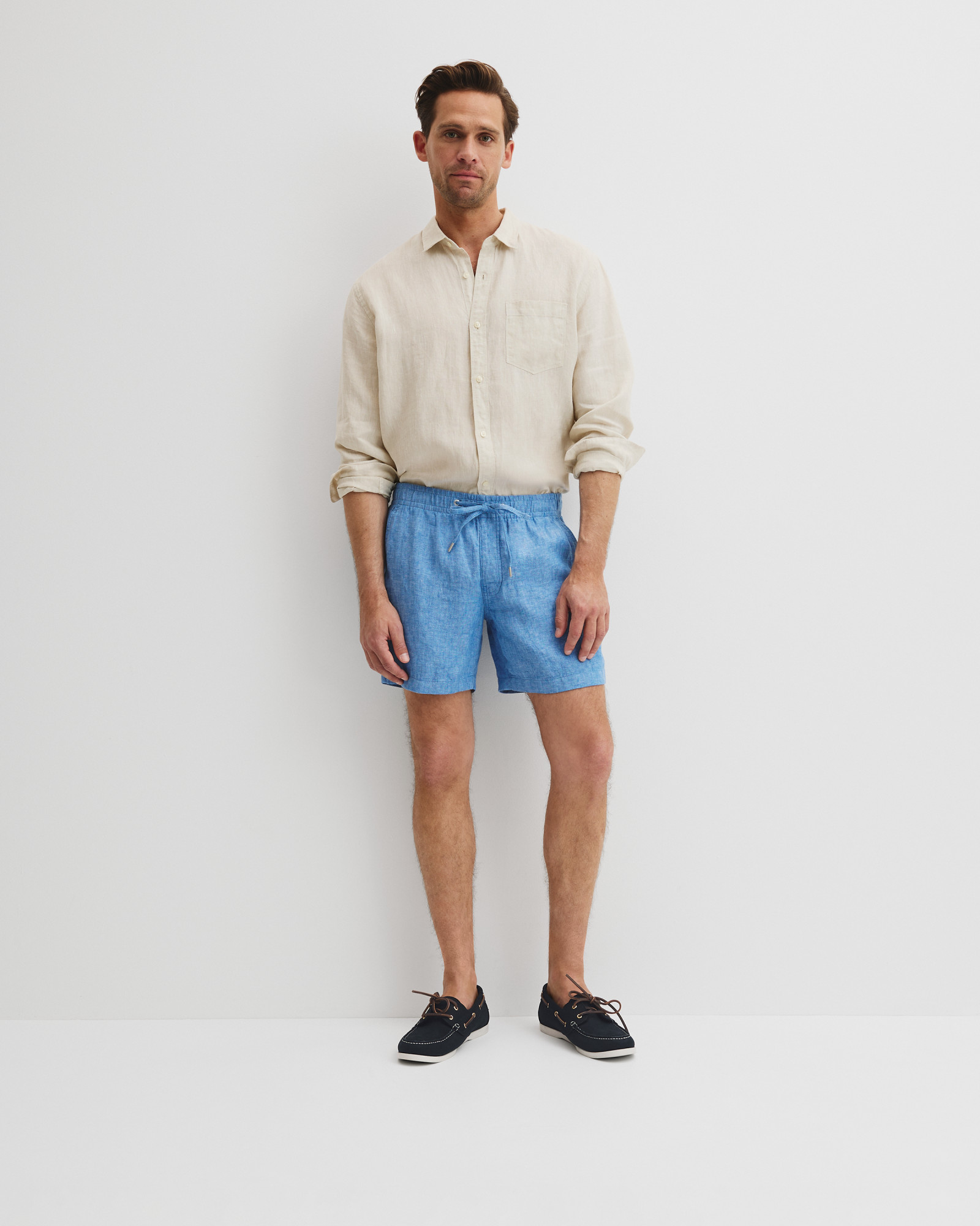 Organically Grown Linen Drawcord Short