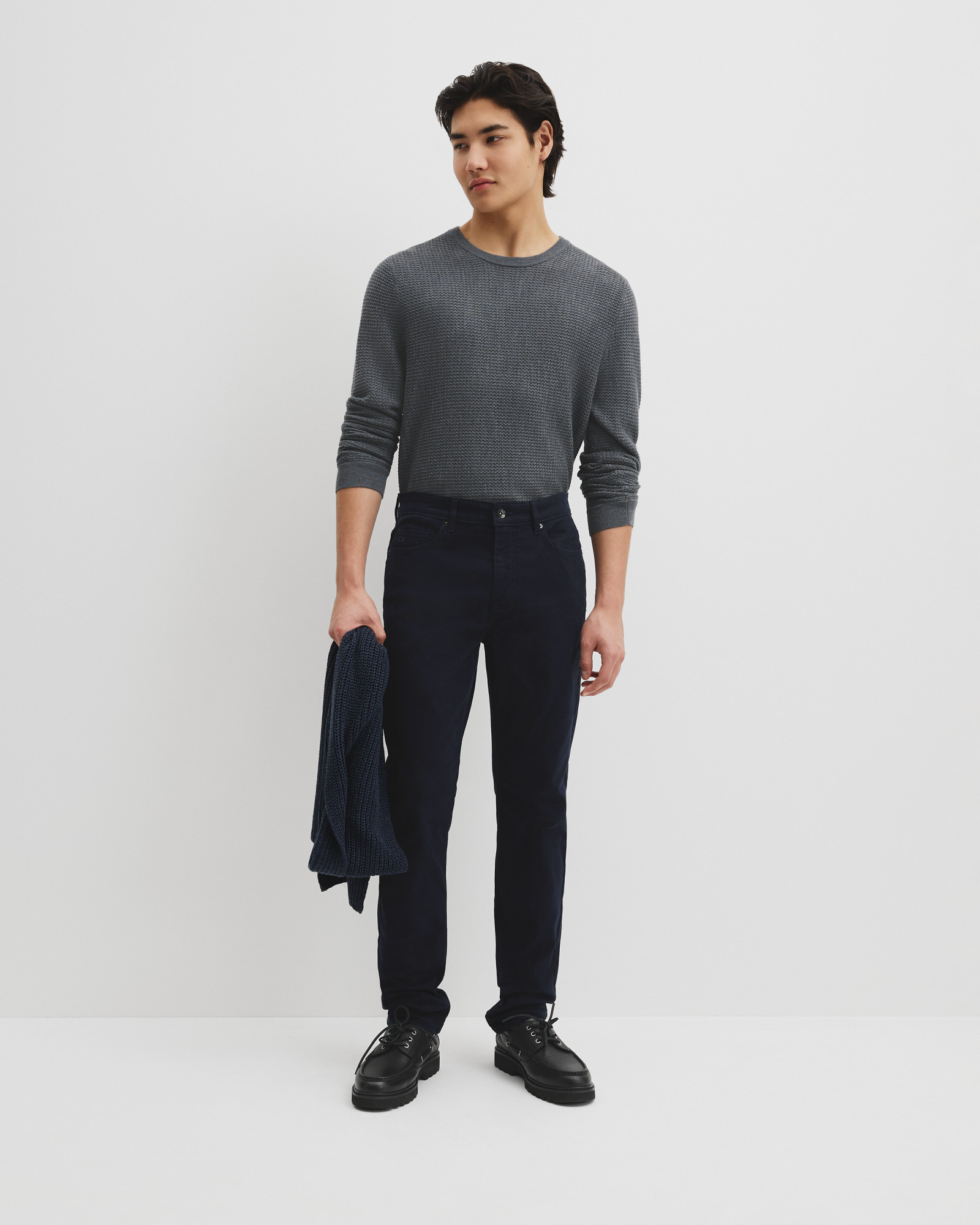 Tapered Fit Brushed Five Pocket Pant