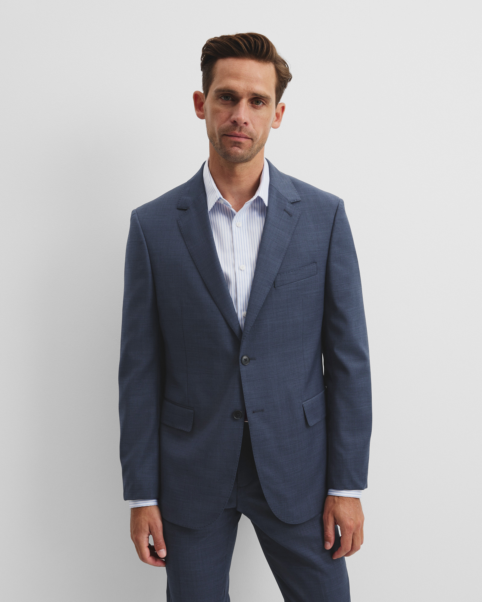 Single Breasted Wool Blend Jacket