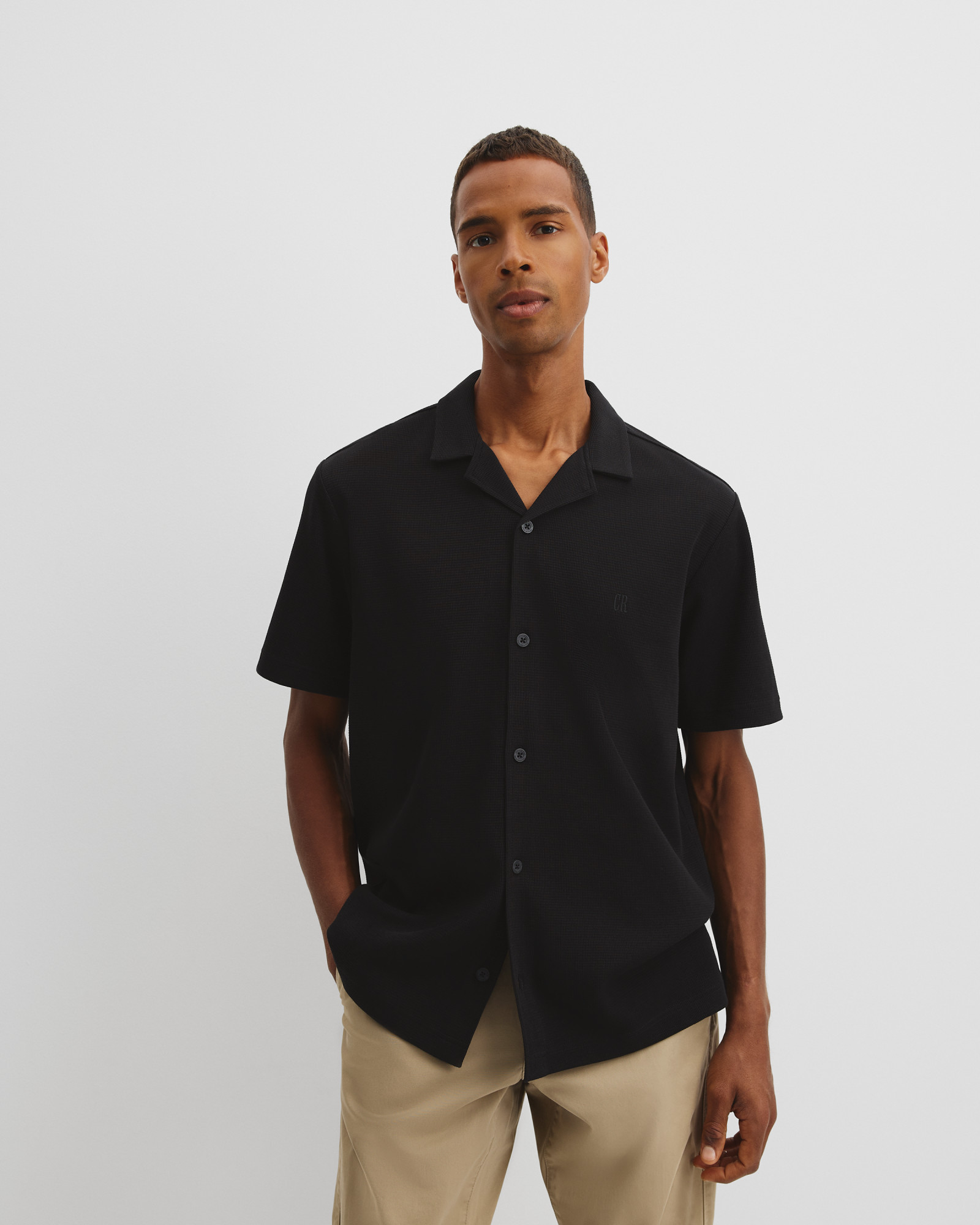 Australian Cotton Textured Short Sleeve Shirt