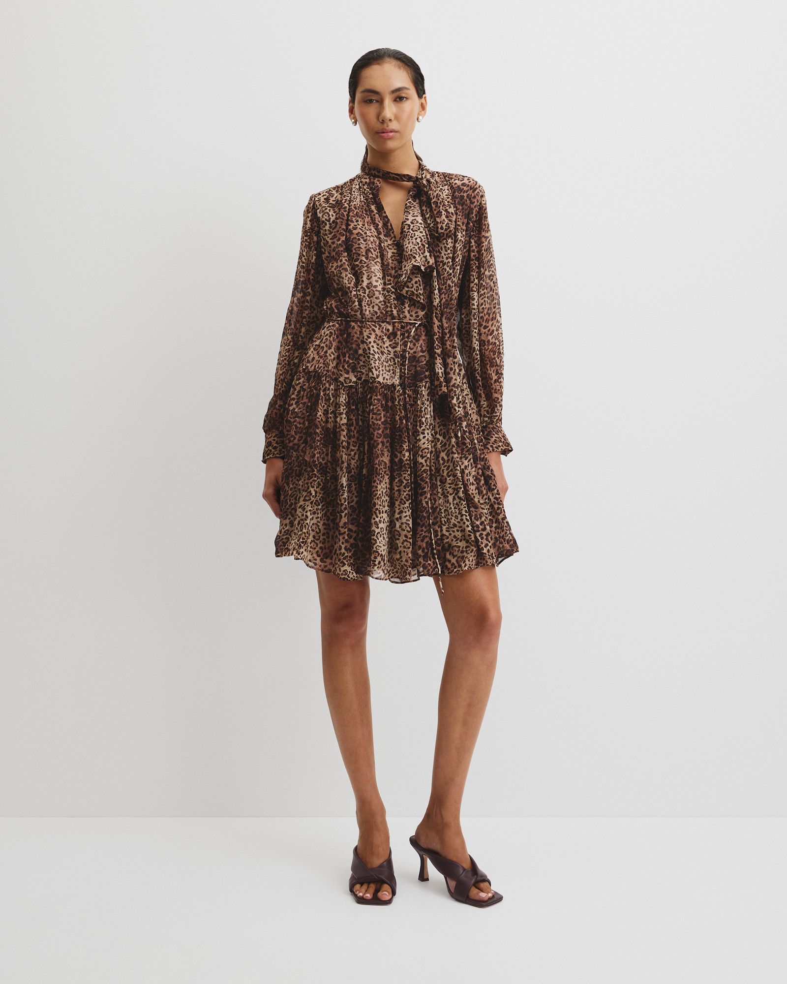Print Cheetah Mini Dress
