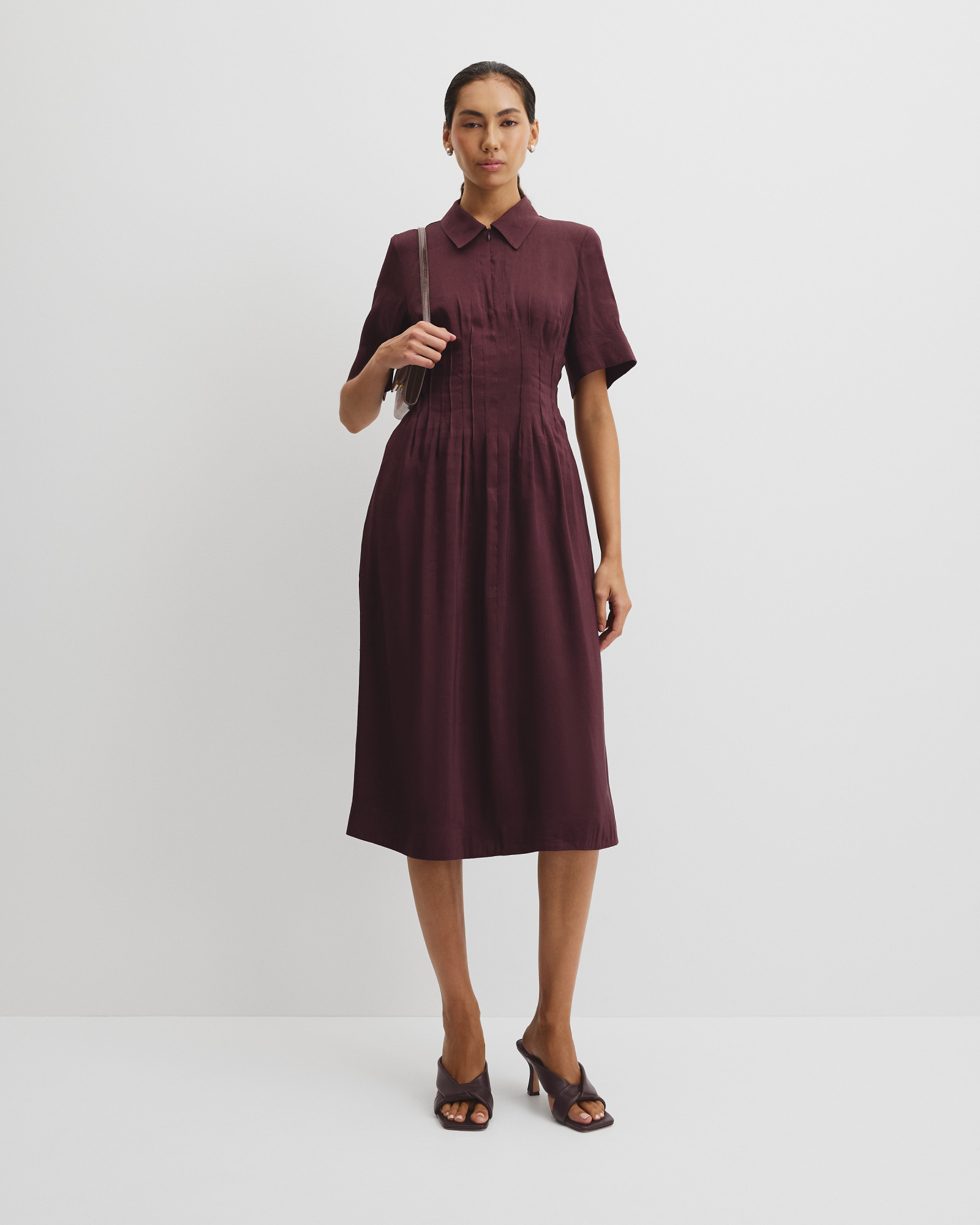Tuck Detail Shirt Dress