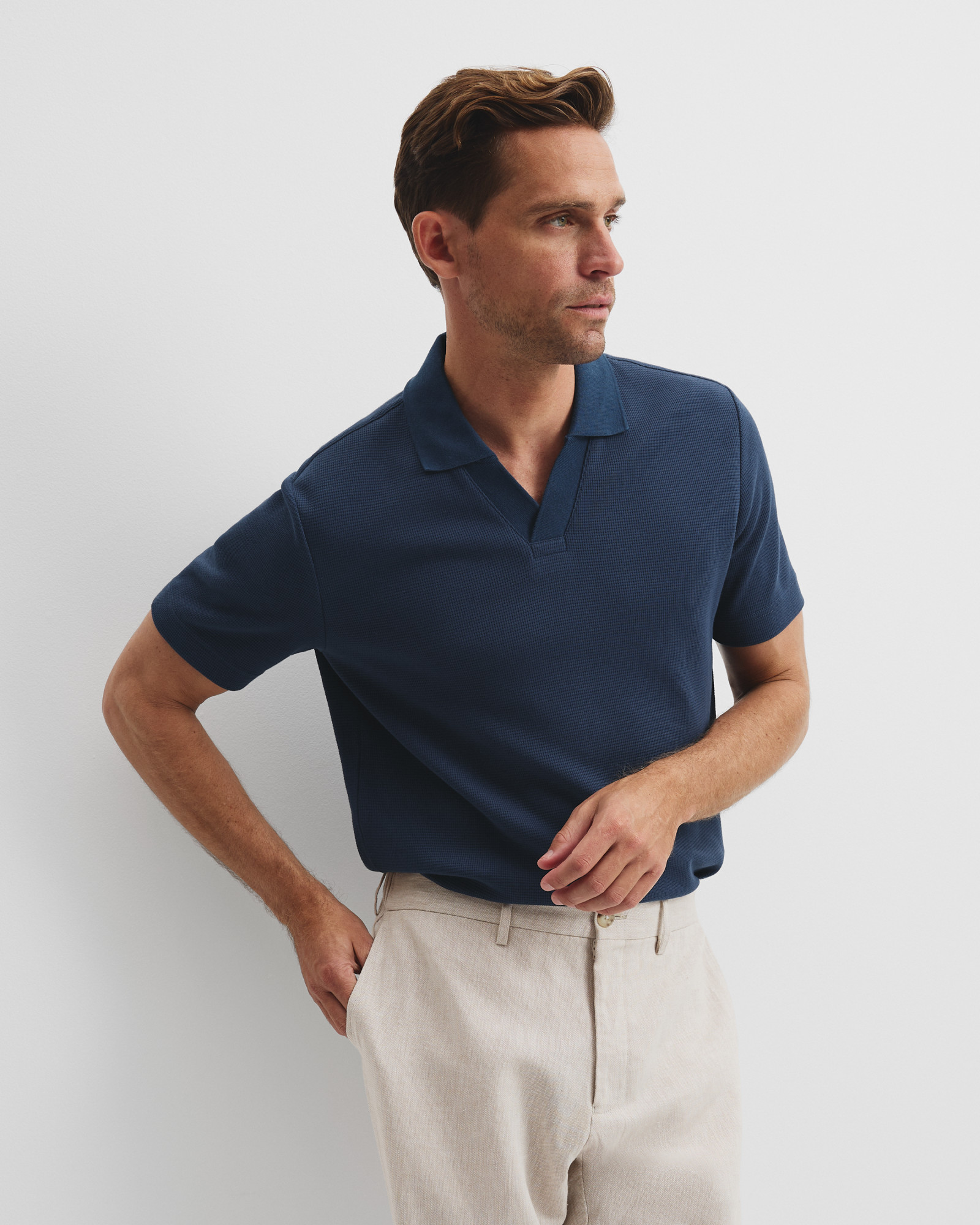 Australian Cotton Waffle Polo