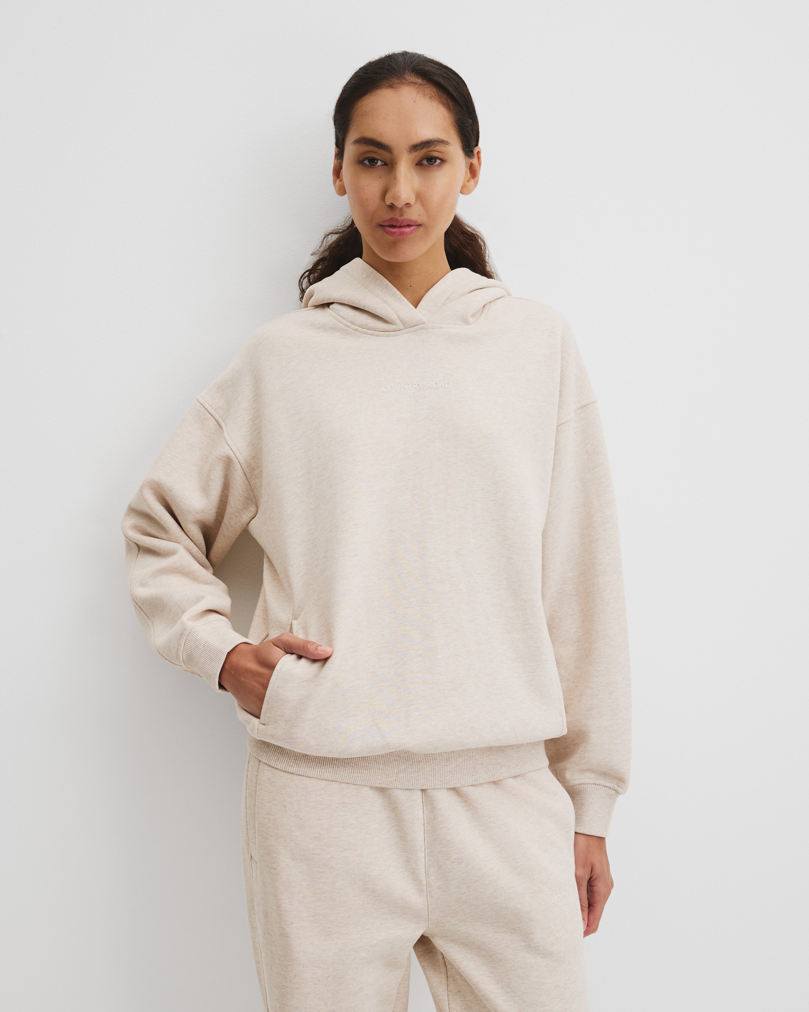 Australian Good Earth Cotton Pull Over Hooded Sweat