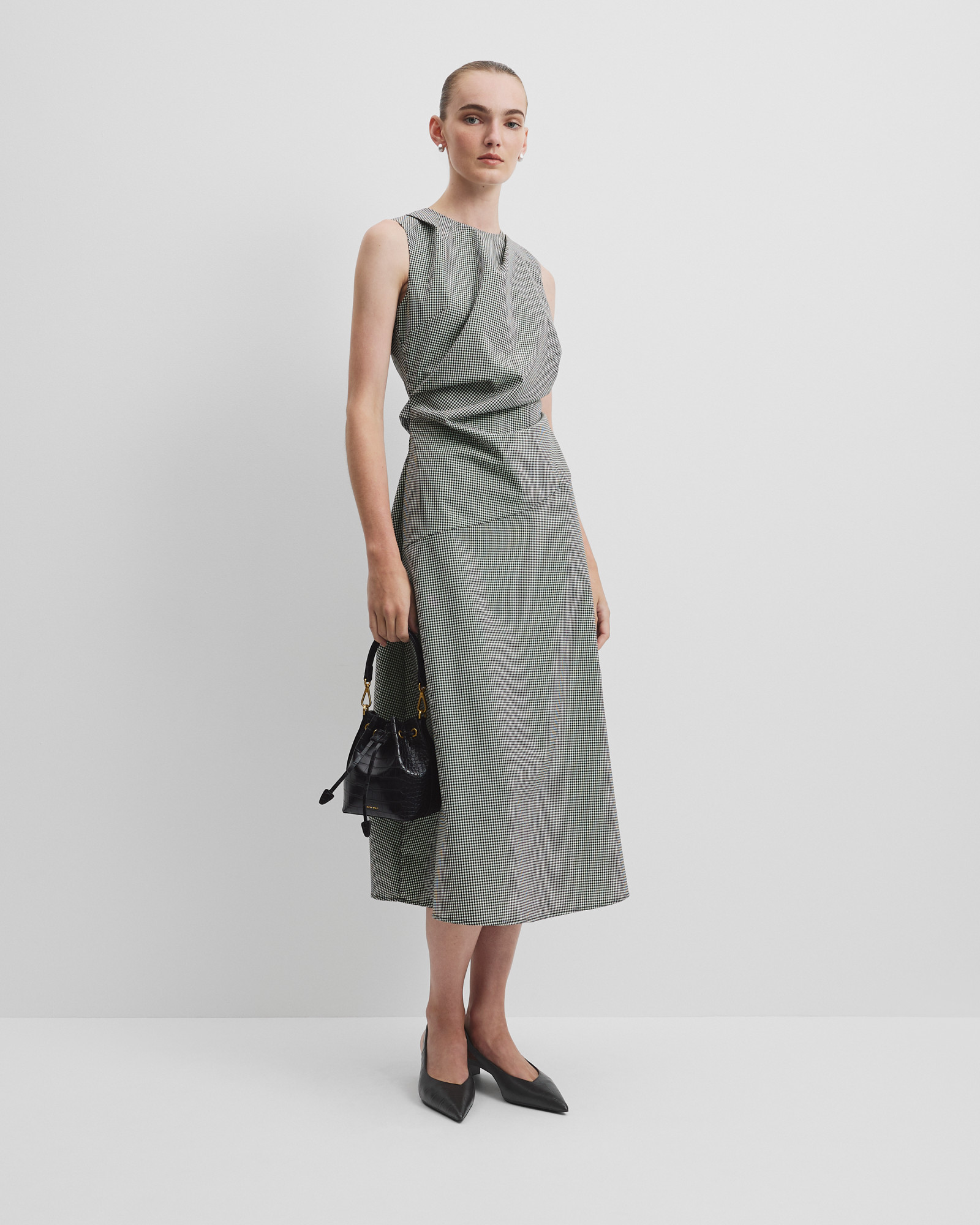 Gingham Midi Dress