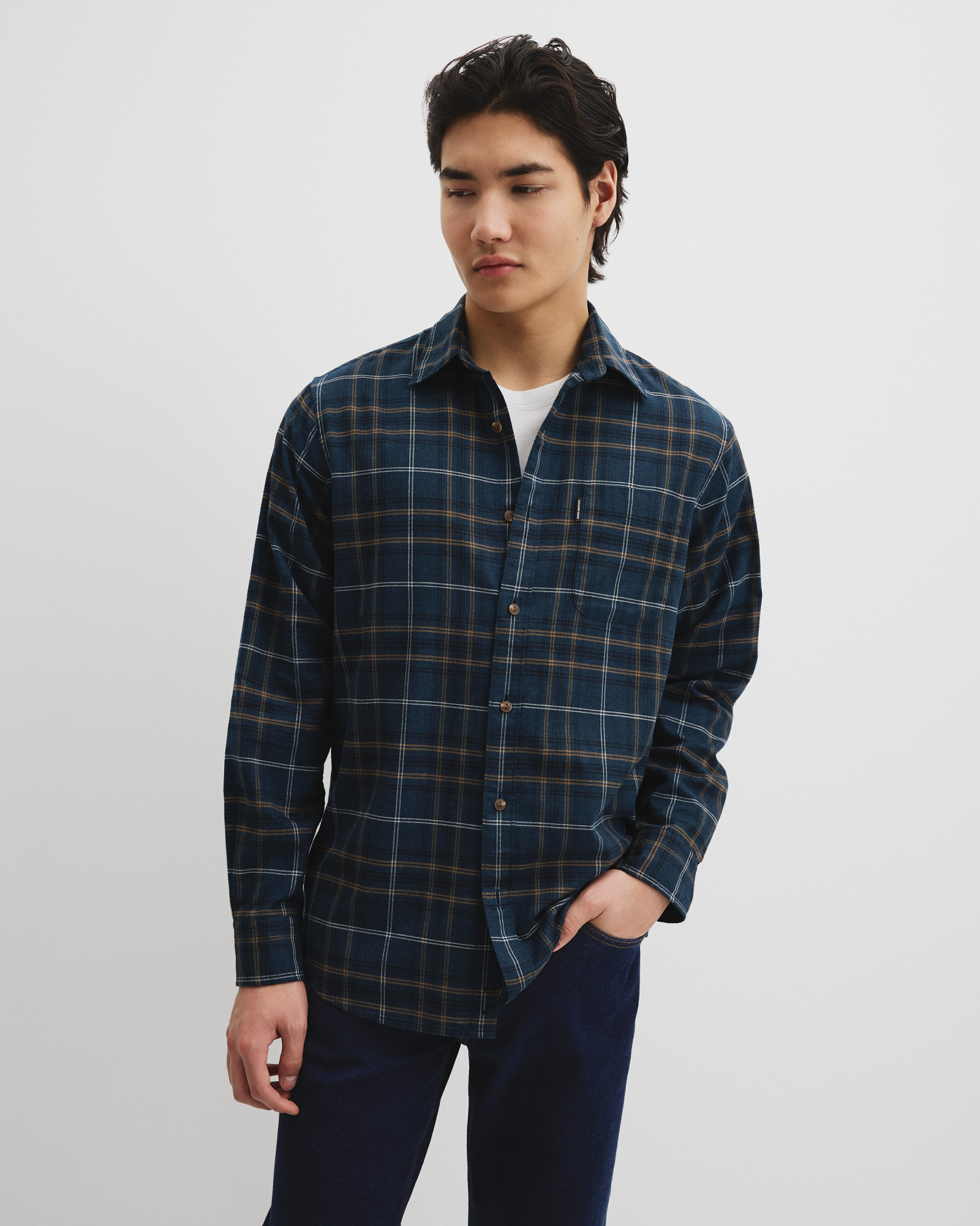 Regular Fit Brushed Check Shirt