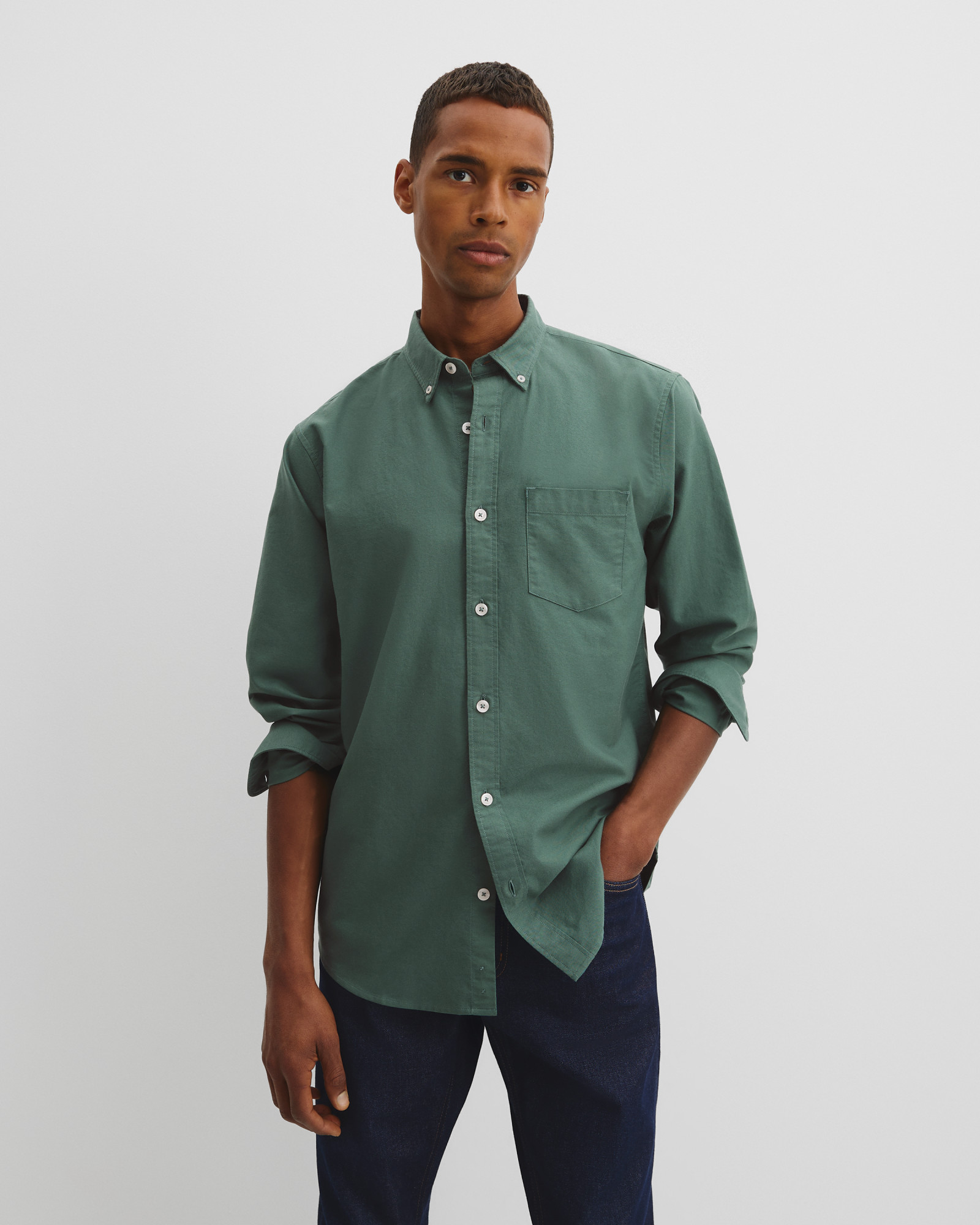 Australian Good Earth Cotton Regular Fit Oxford Shirt