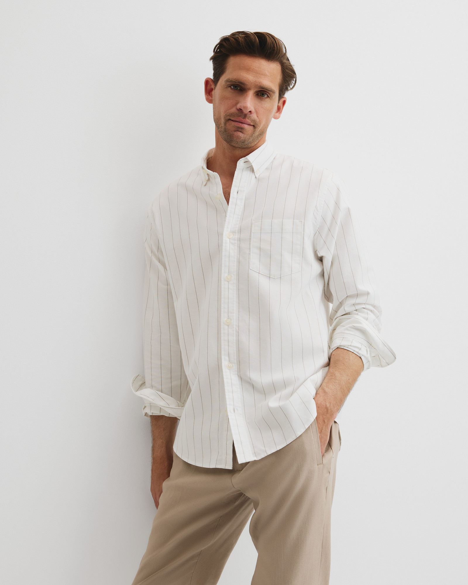 Regular Fit Oxford Stripe Shirt