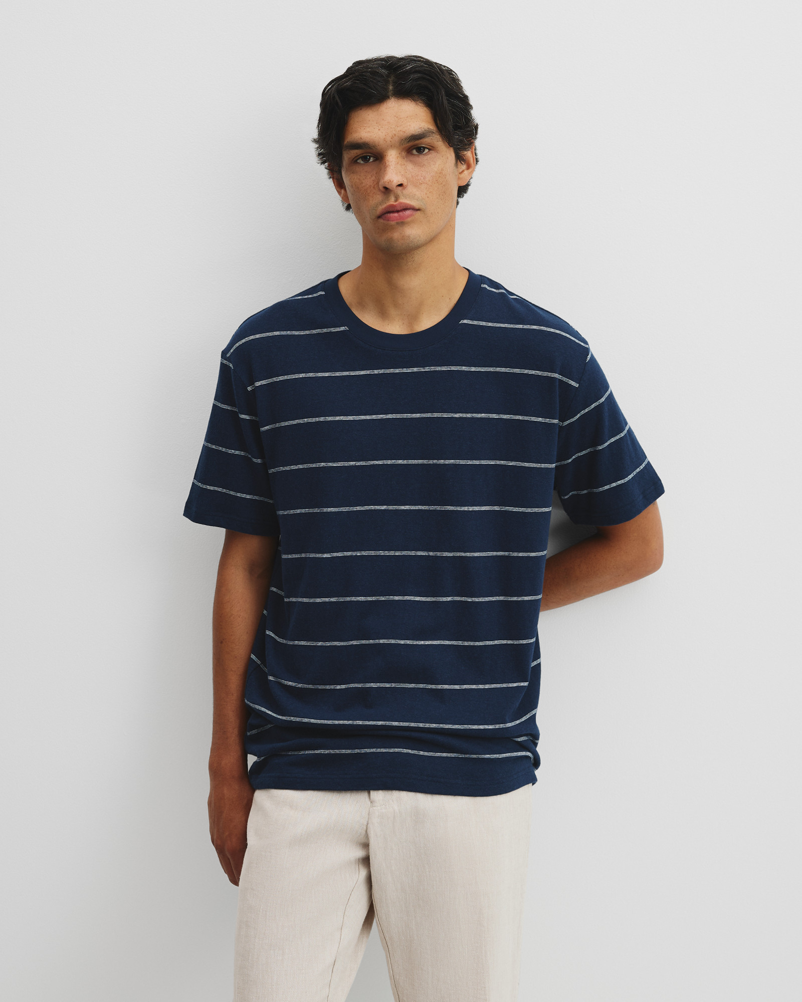 Hemp Slub Stripet-shirt