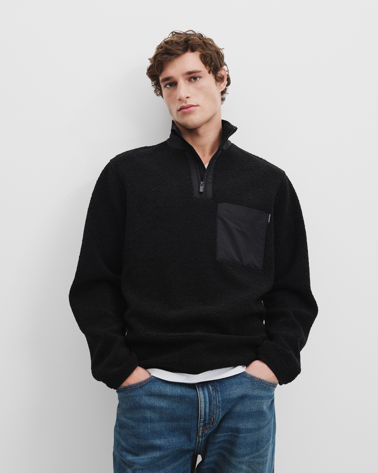 Polyester Half Zip Sweat