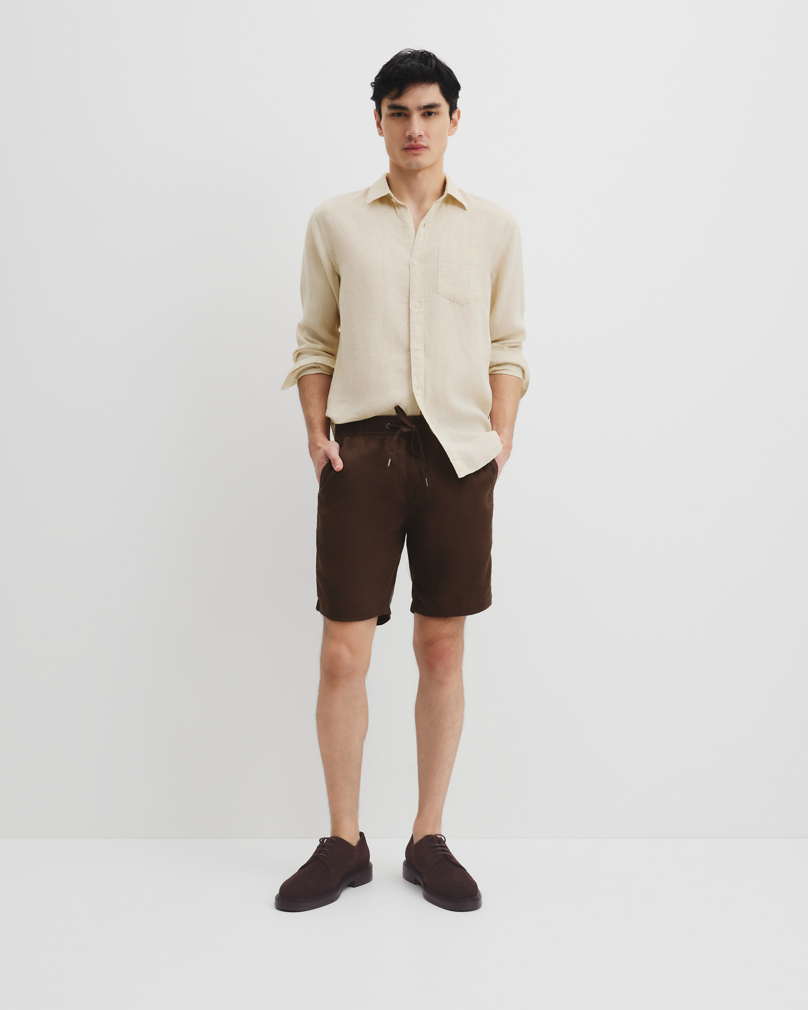 Organically Grown Linen Drawcord Short