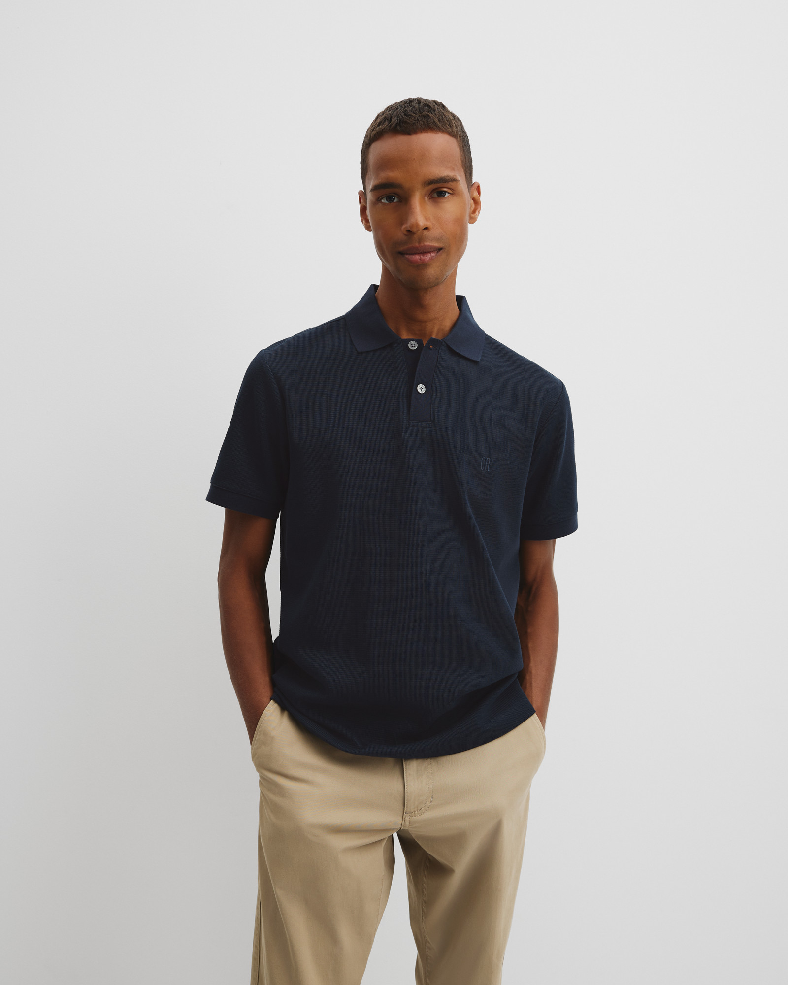 Short Sleeve Australian Cotton Textured Polo