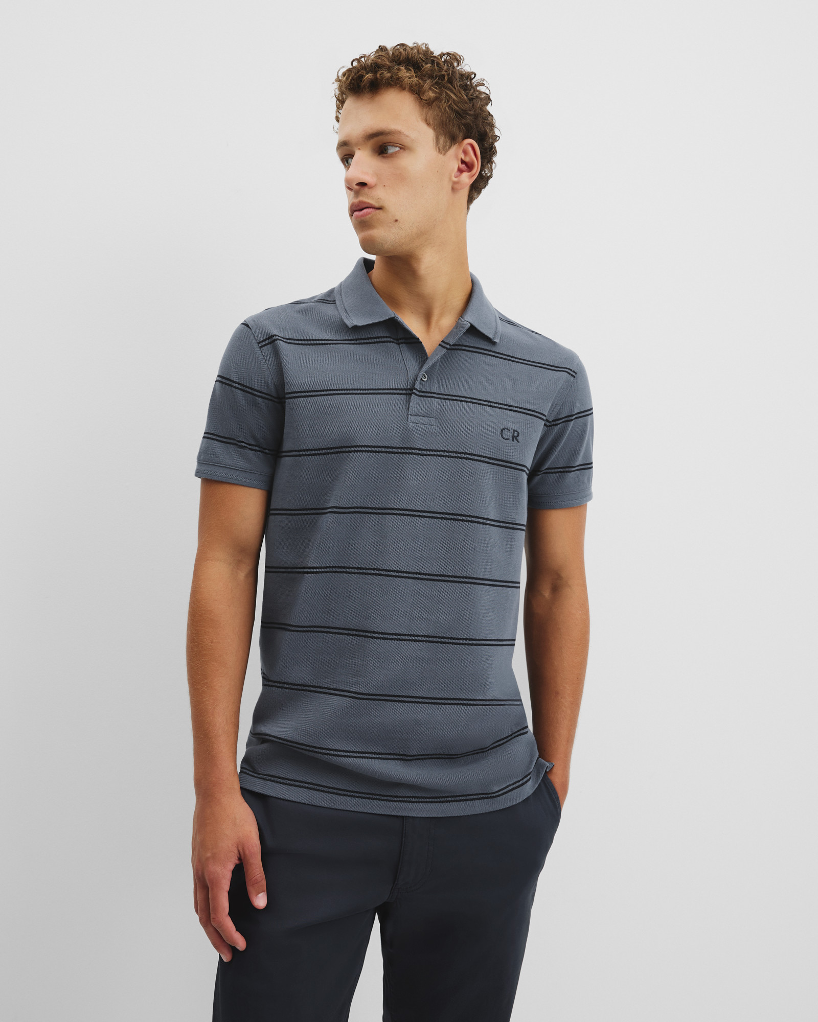 Australian Cotton Stripe Pique Polo
