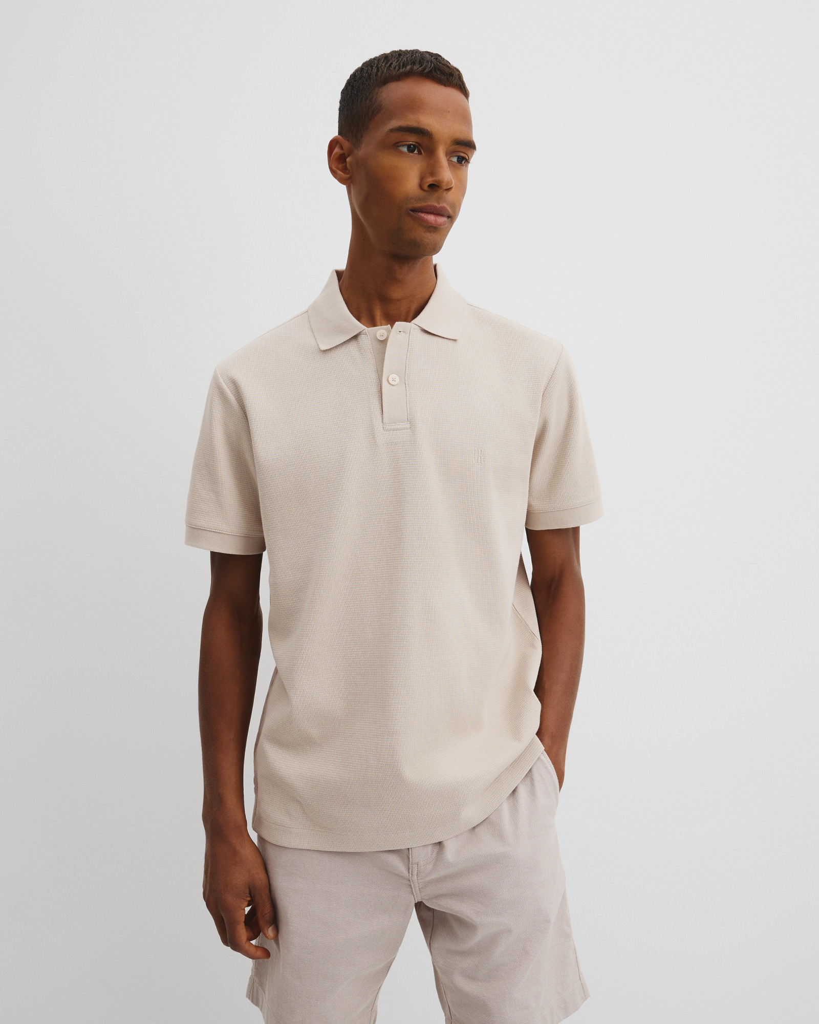 Short Sleeve Australian Cotton Textured Polo