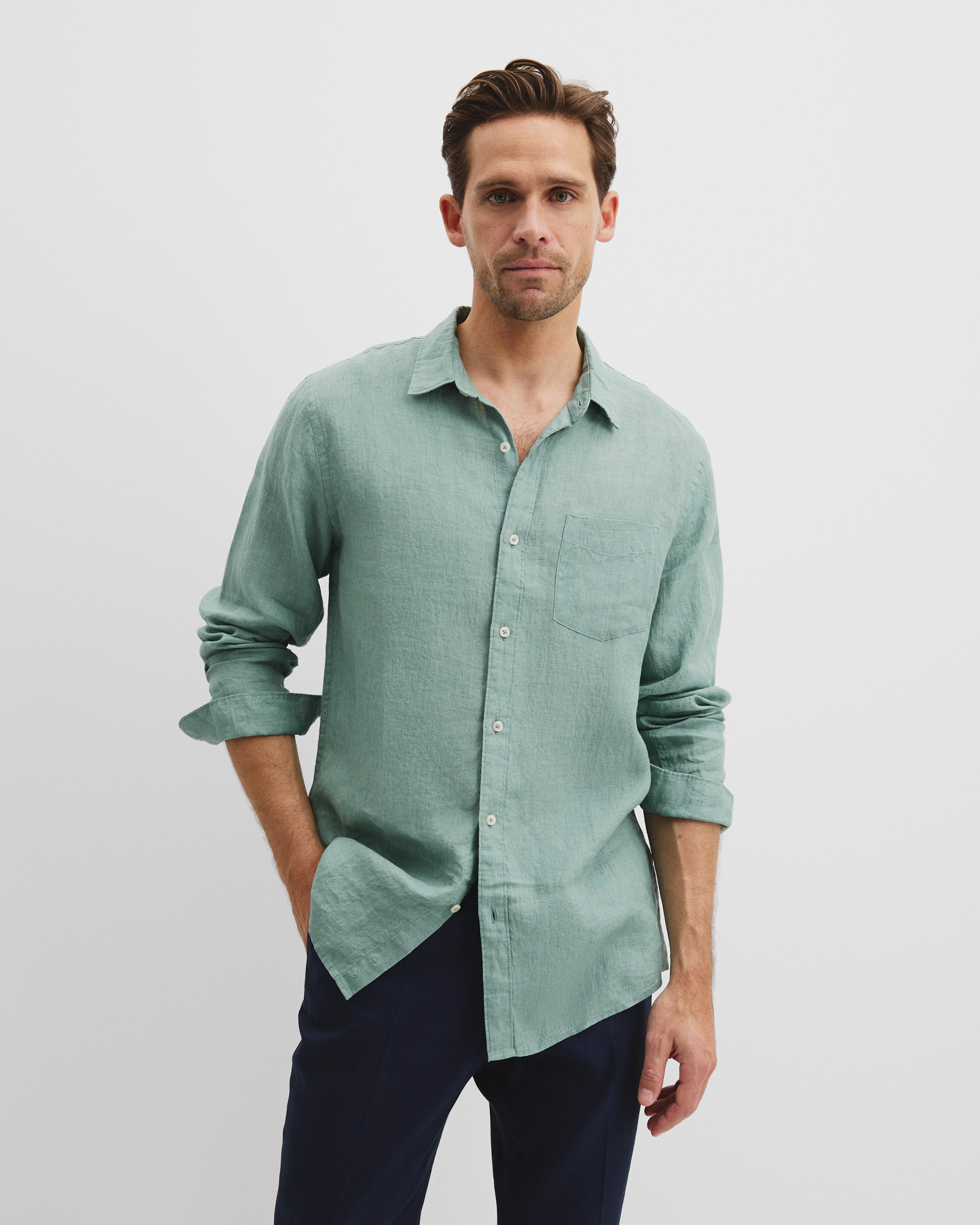 Regular Fit Organically Grown Linen Shirt