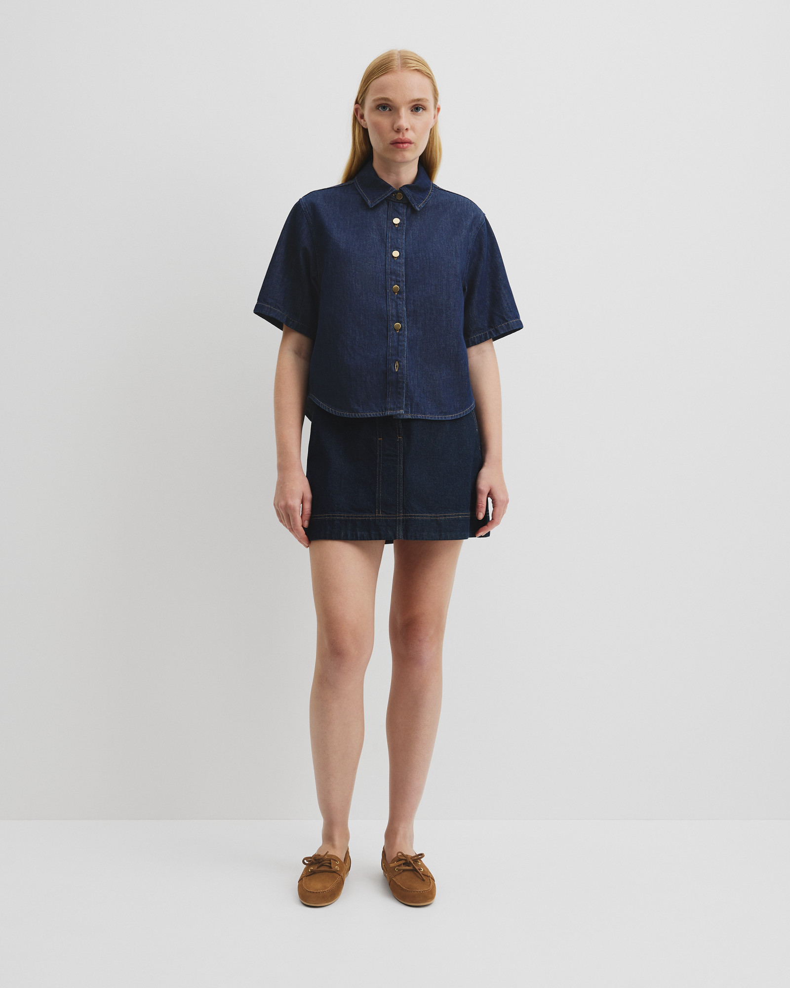 Short Sleeve Denim Shirt