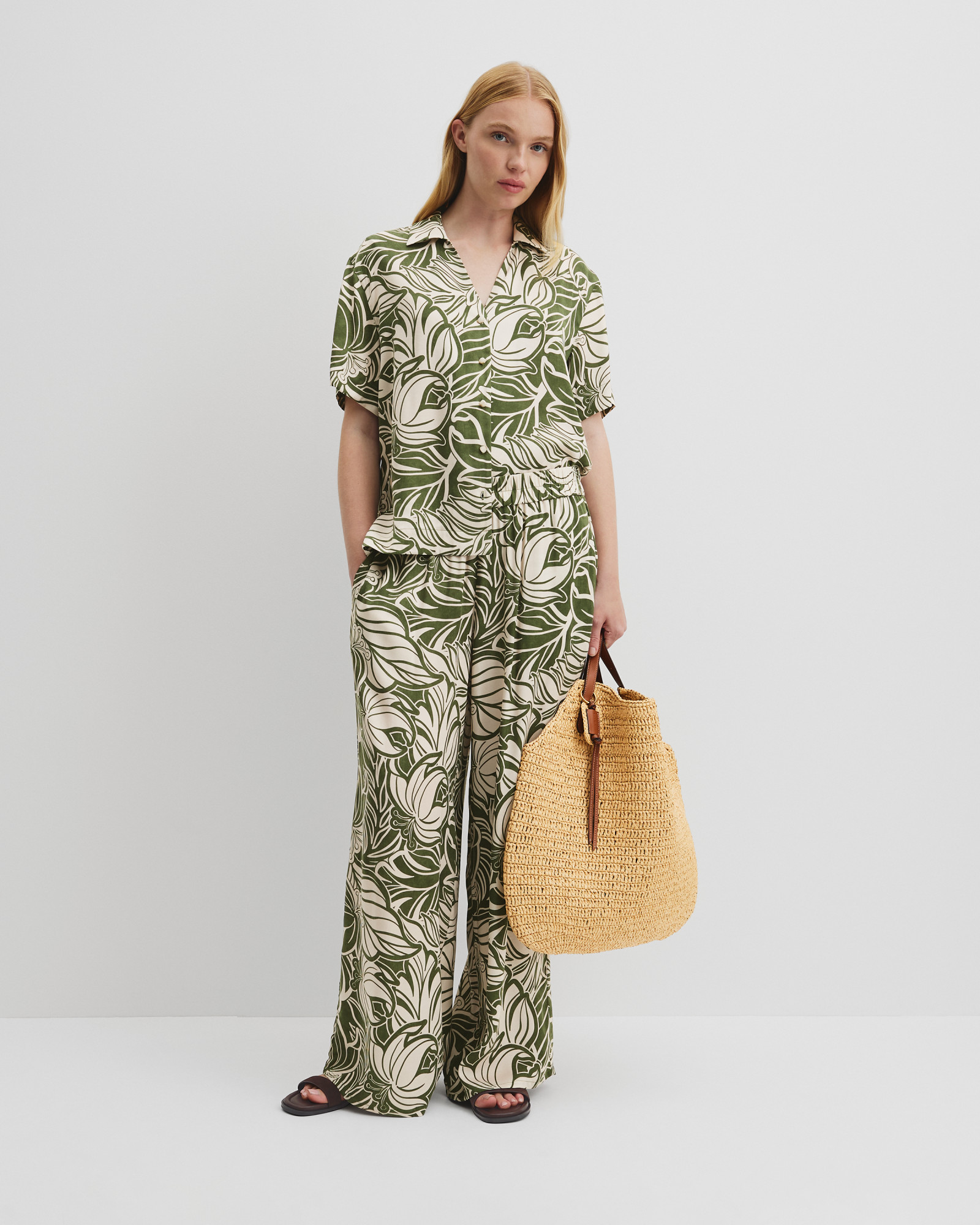Print Pull On Cupro Pant