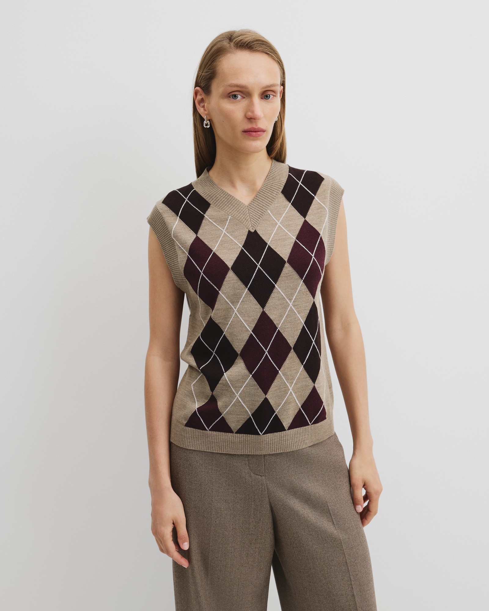 Argyle Knit Vest