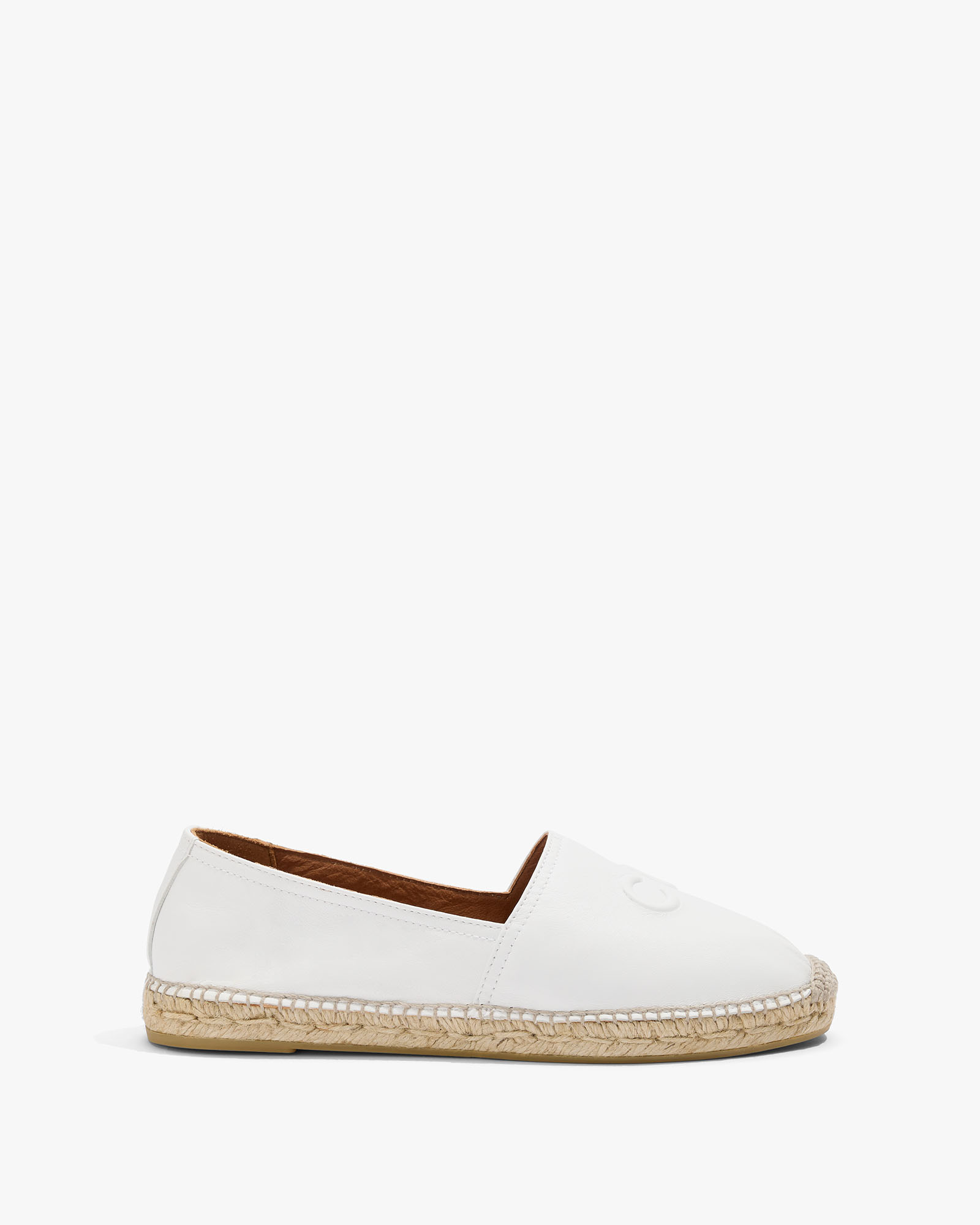 Cr Logo Leather Espadrille