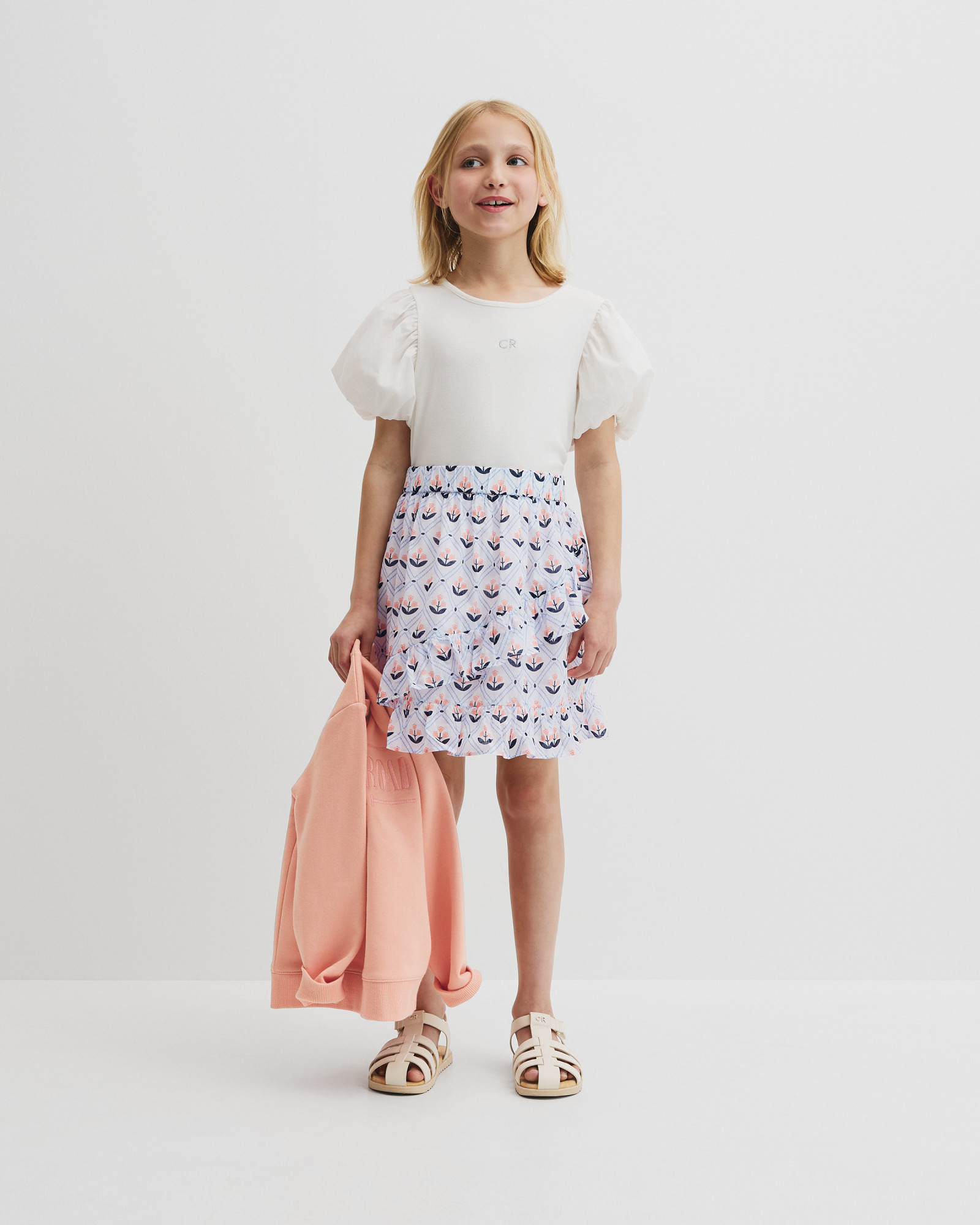 Ruffle Print Skirt