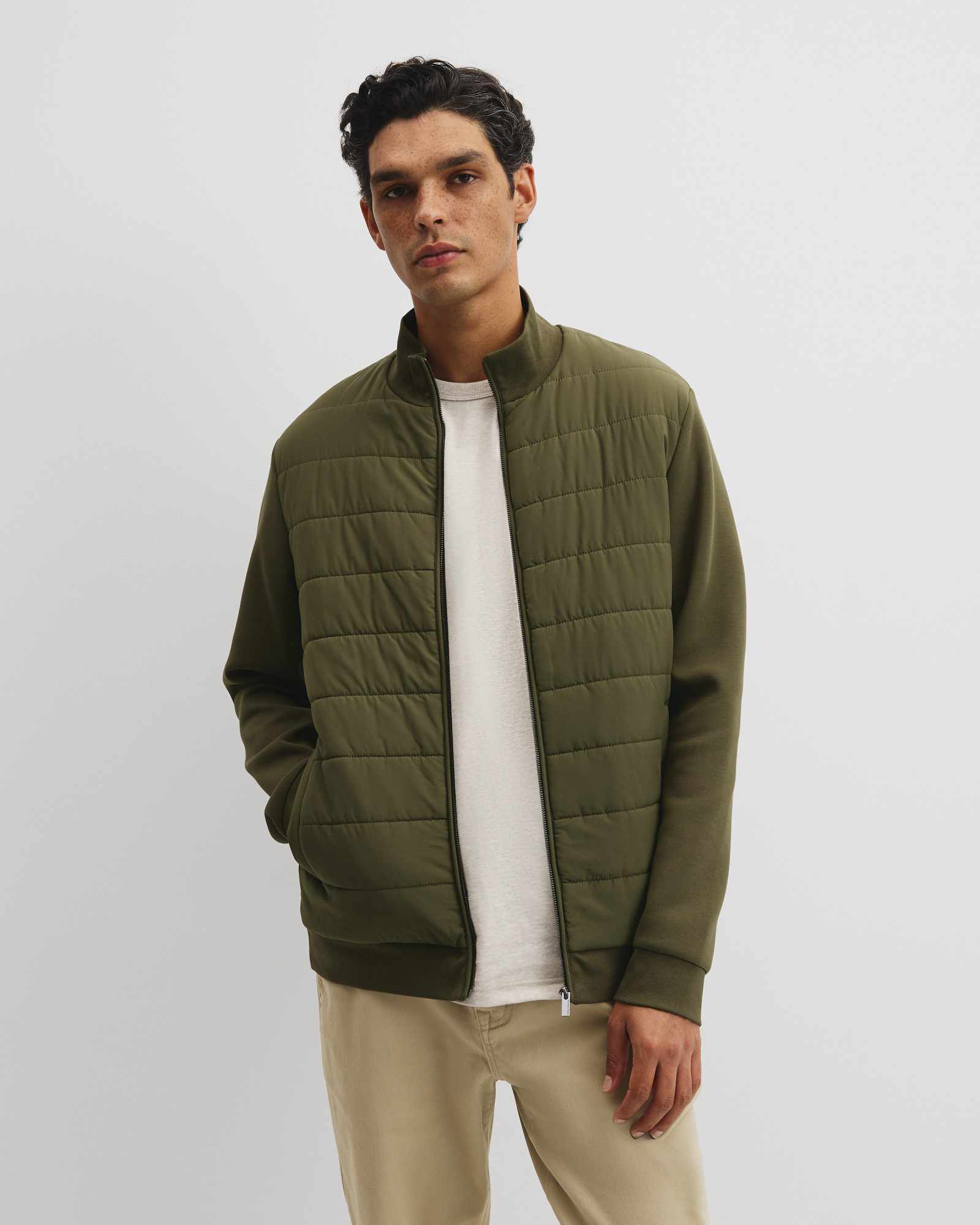 Hybrid Funnel Zip Through Jacket