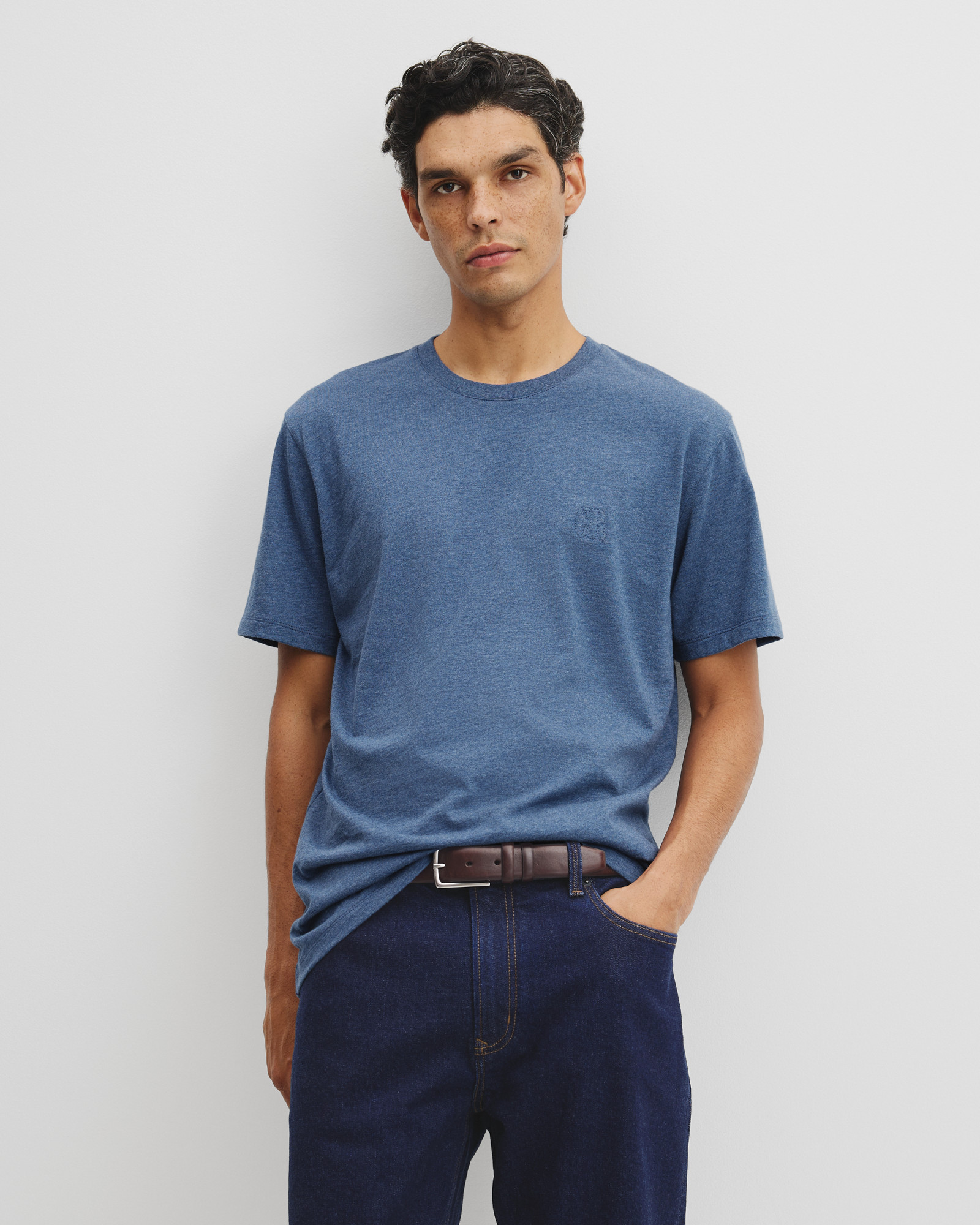Brushed Melange Cotton T-shirt