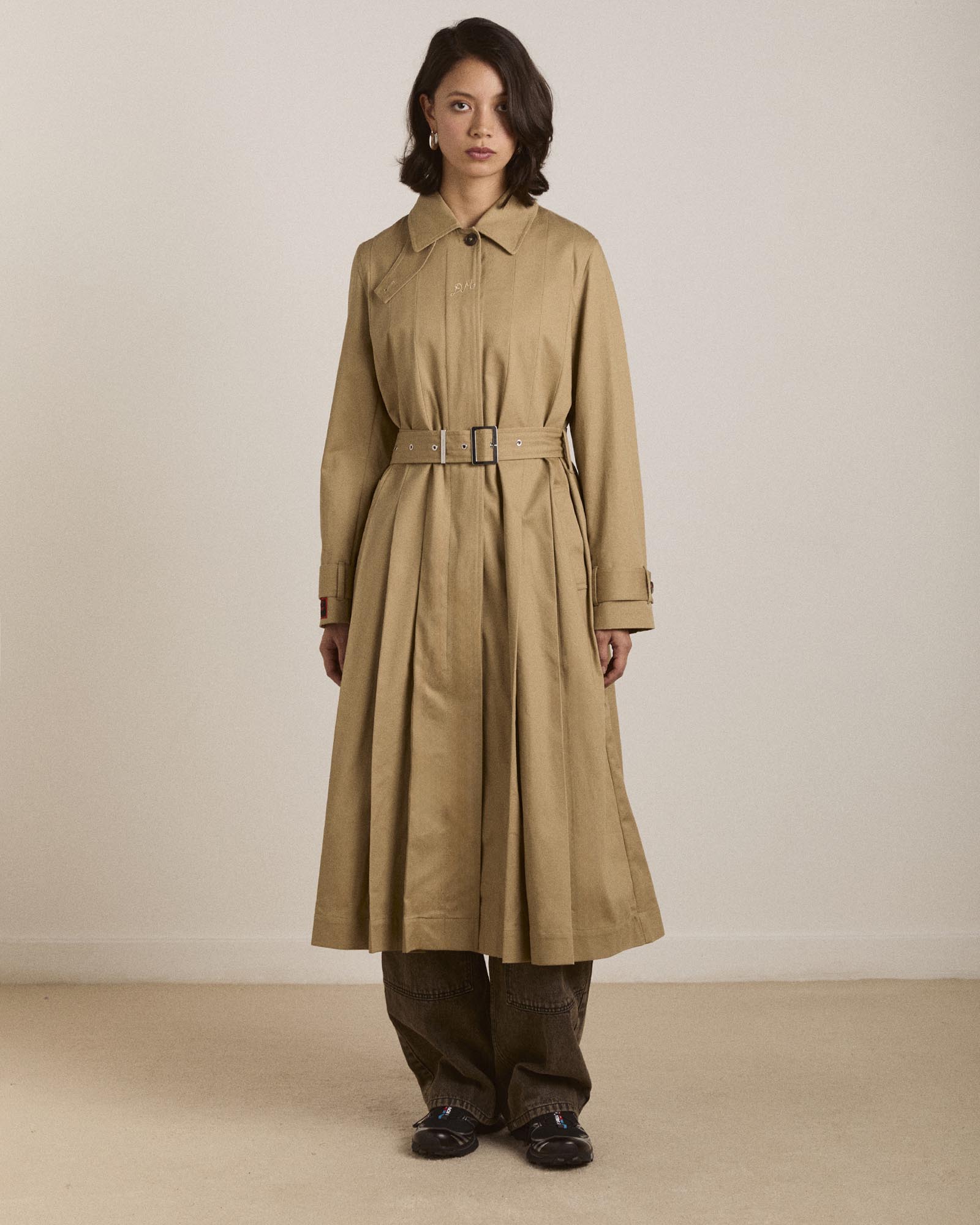 Sofia Pleated Trench Coat