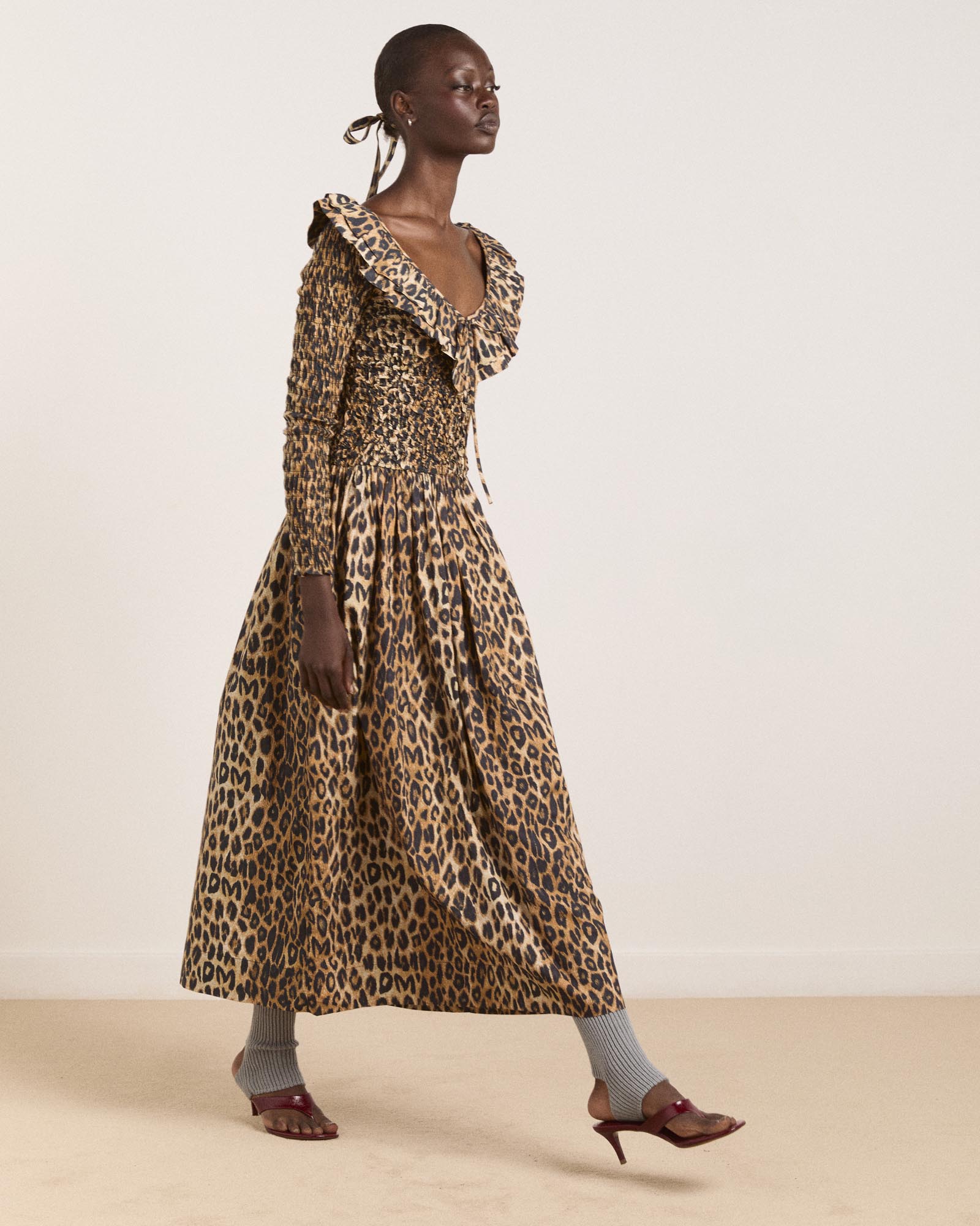 Harper Shirred Midi Dress WS Exclusive