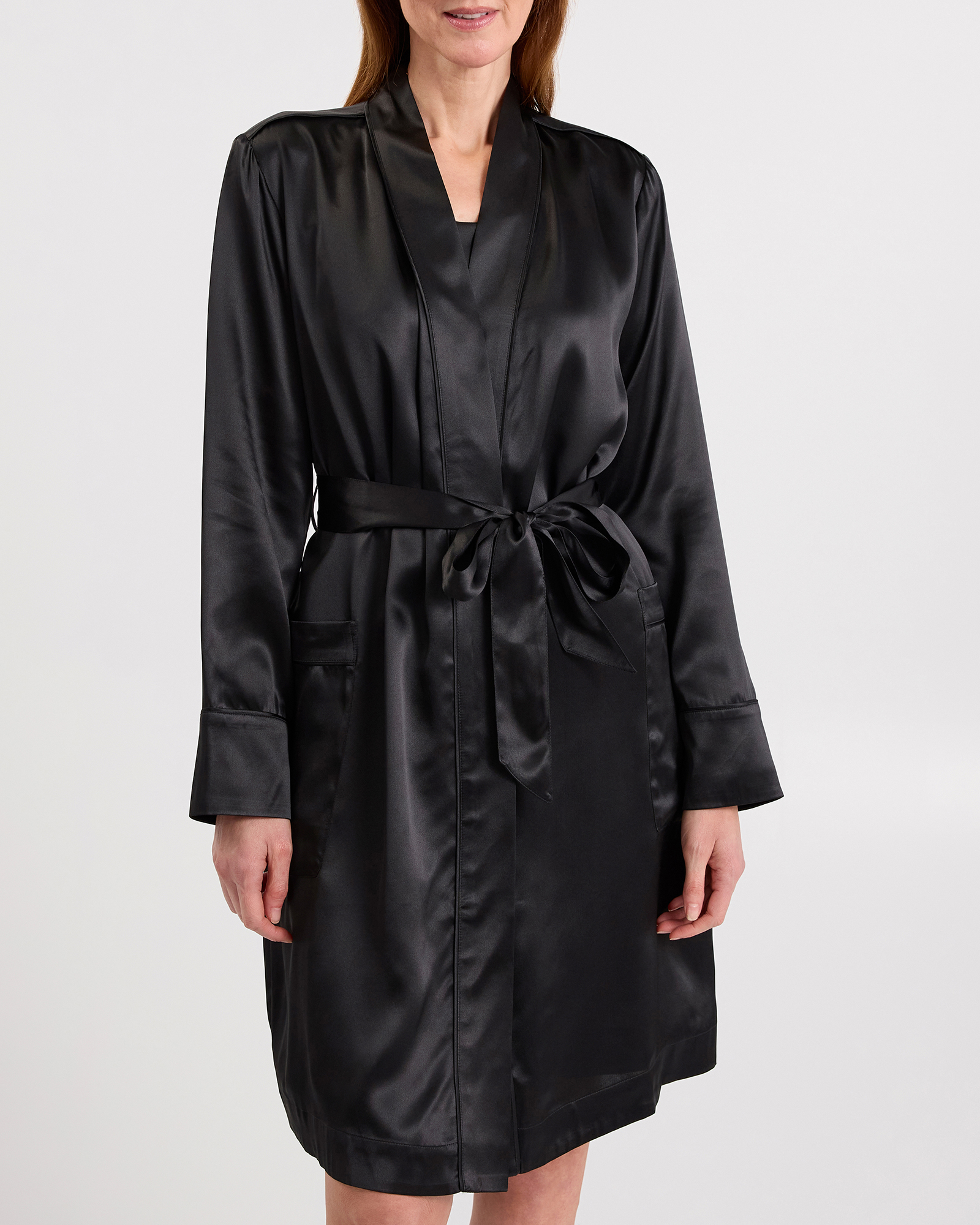 Cannes Short Silk Sleep Robe