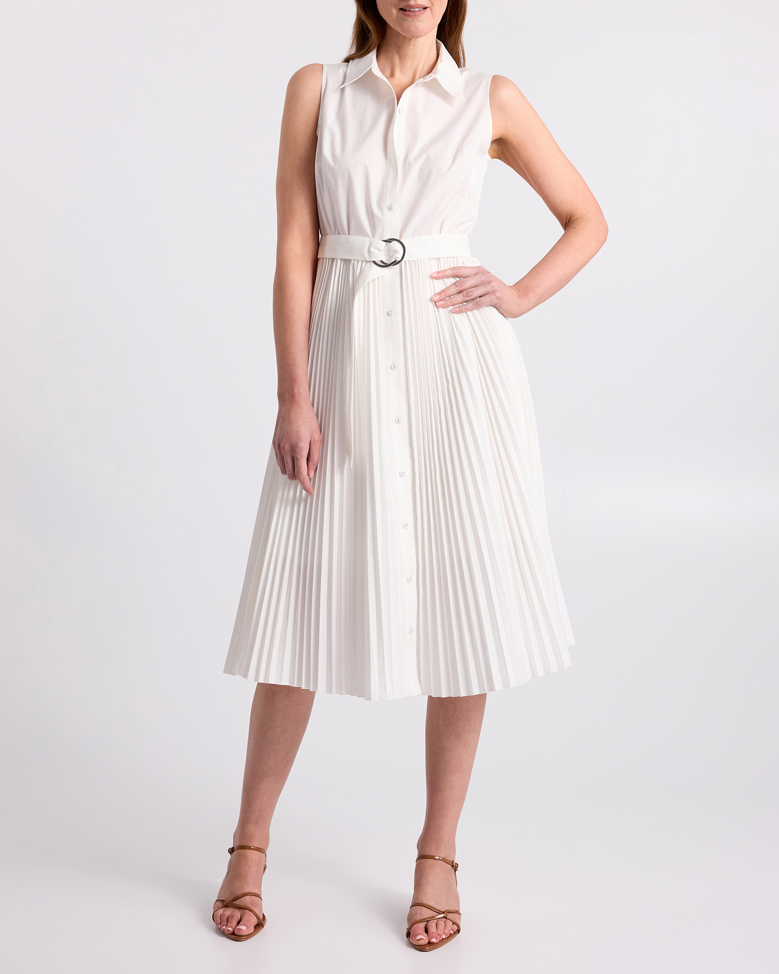 Tehile Pleat Shirt Dress