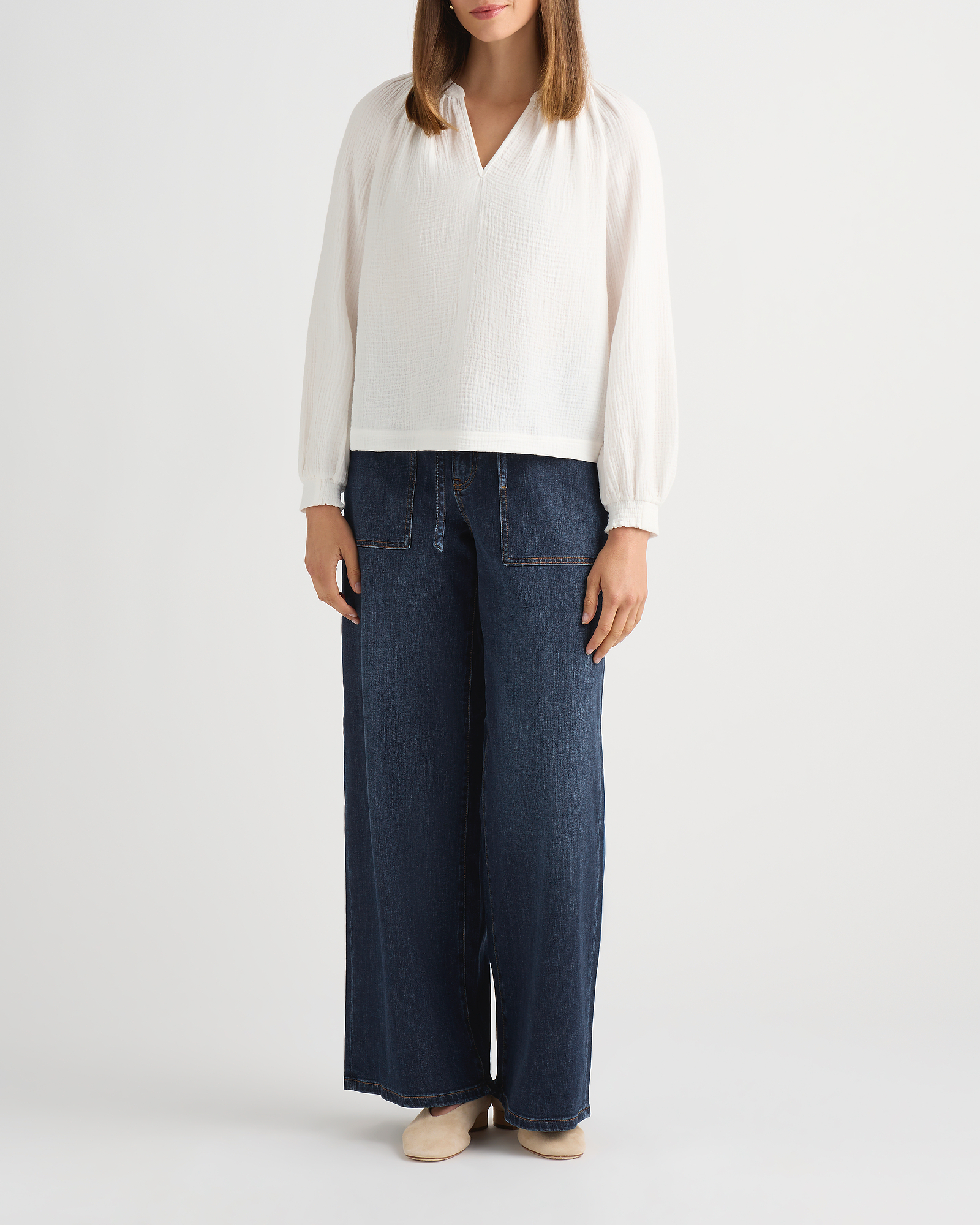 Yana Cotton Crinkle Blouse