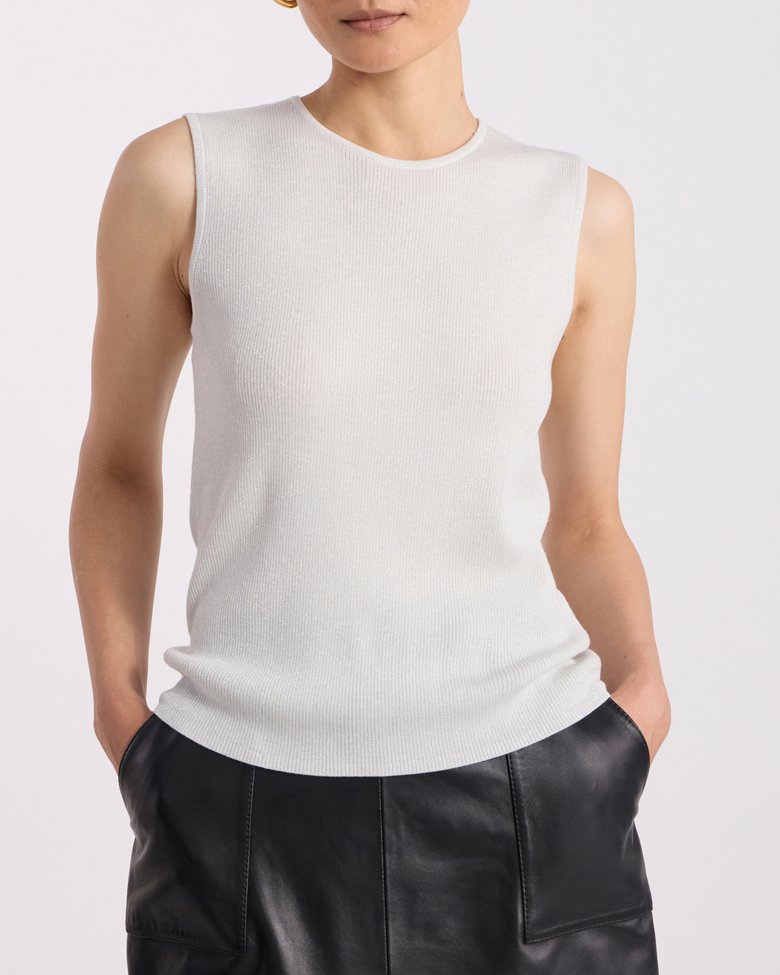 Natalia Shimmer Knit Tank