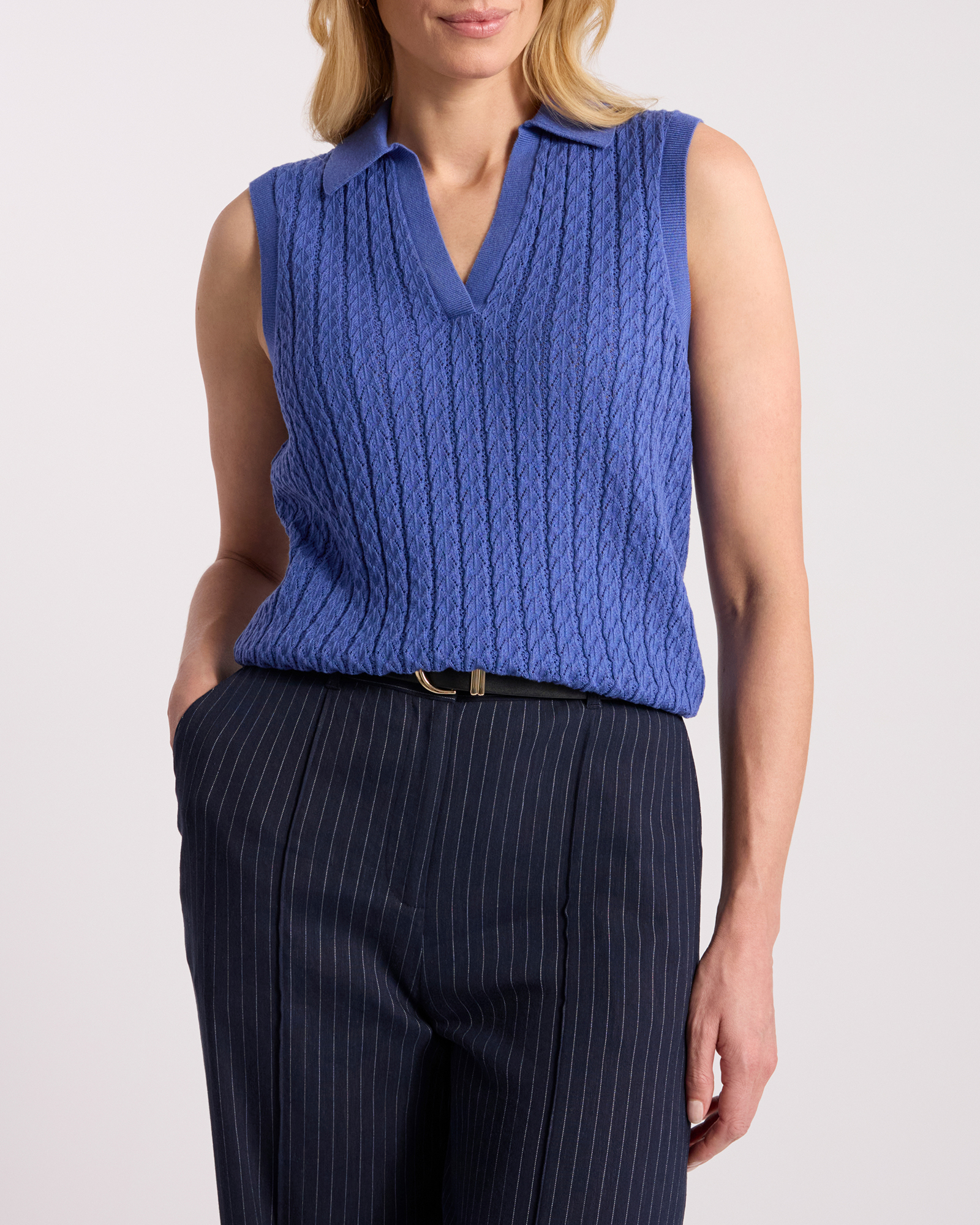 Chantilly Sleeveless Knit Polo