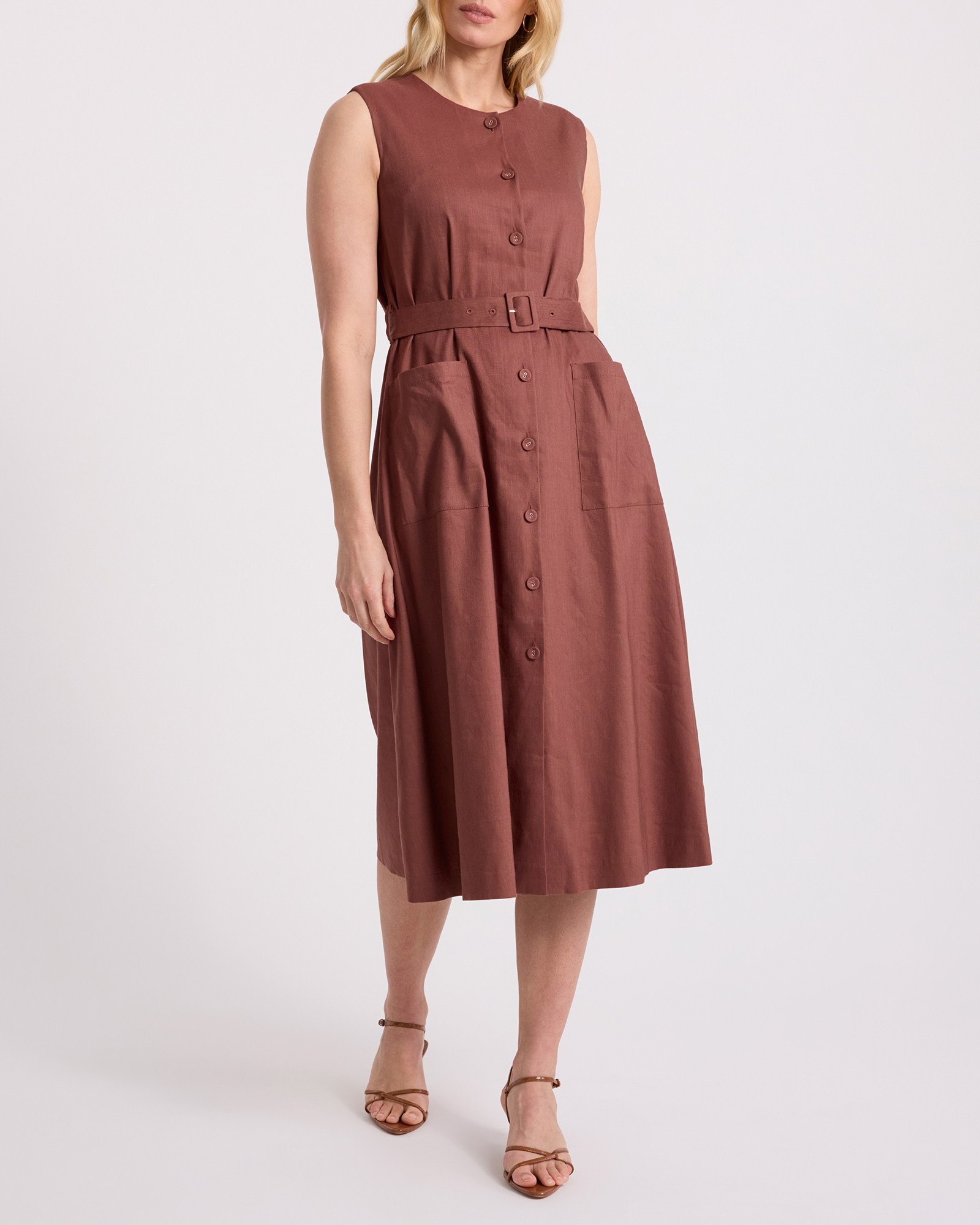 Sandie Stretch Linen Dress